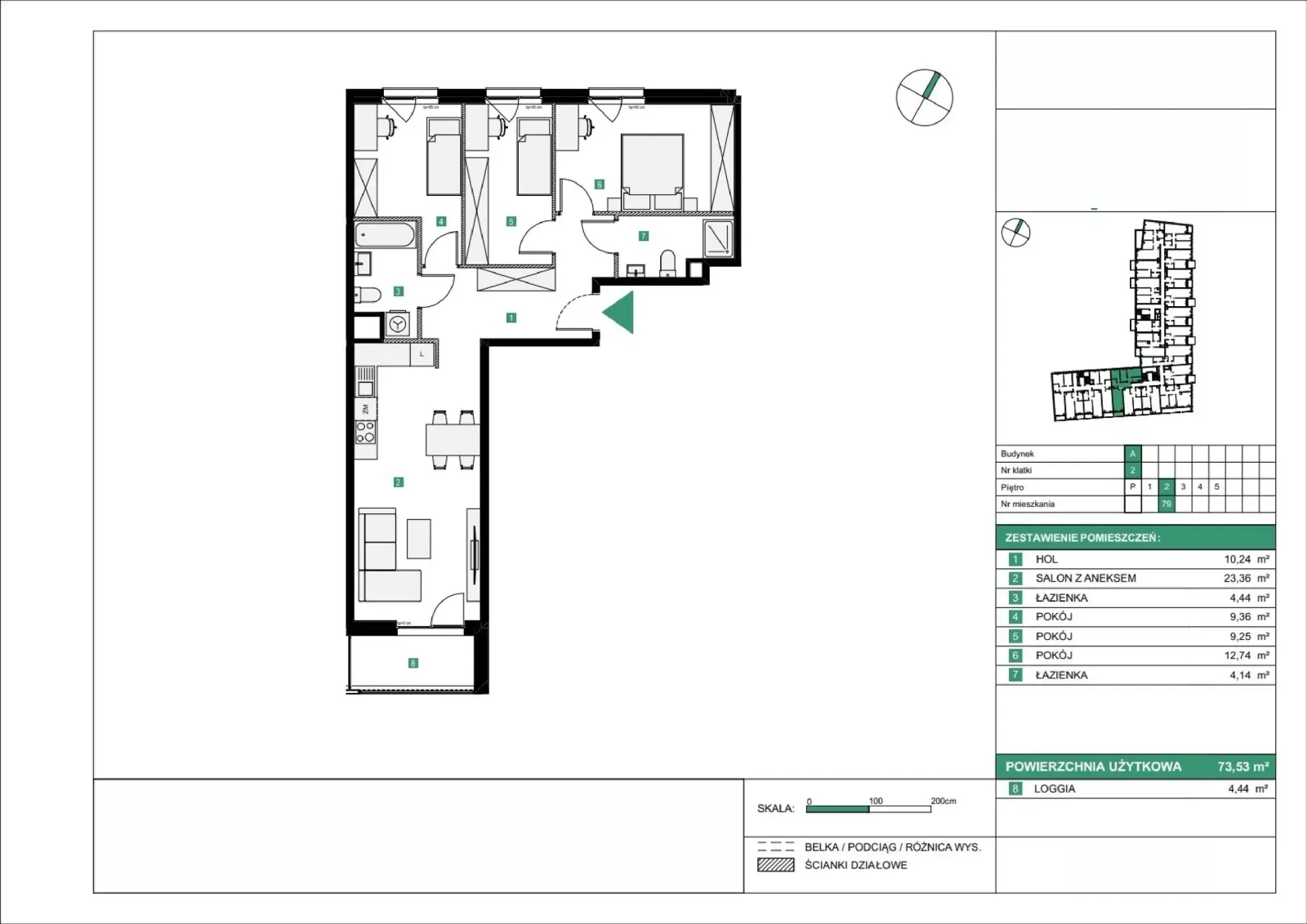Floor plan: Apartment no. A79