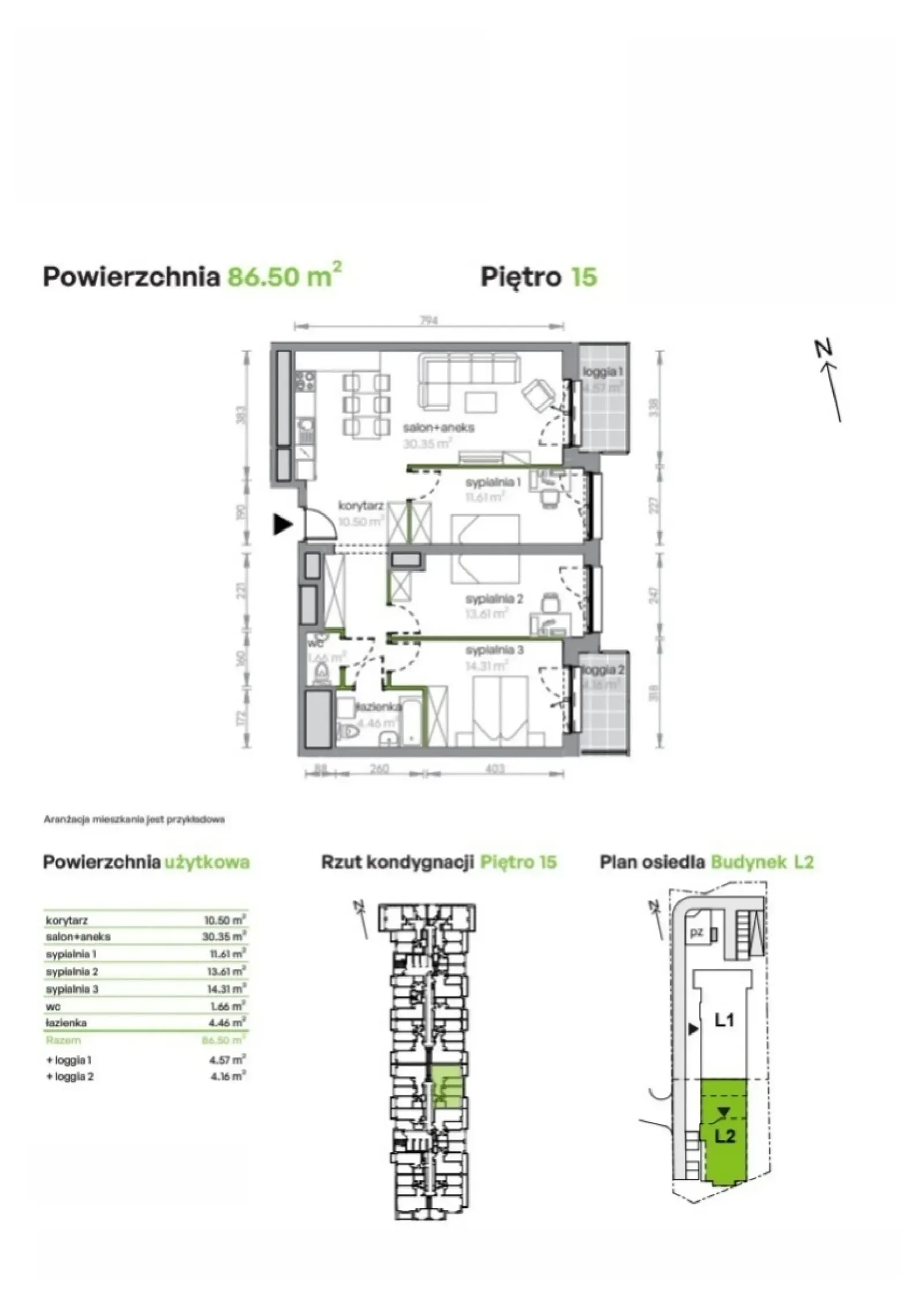 Floor plan: Apartment no. L2/15/123