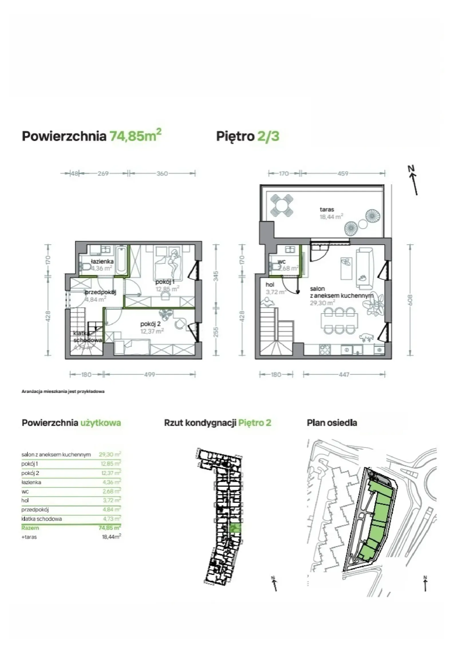 Floor plan: Apartment no. A/KL2/2/07
