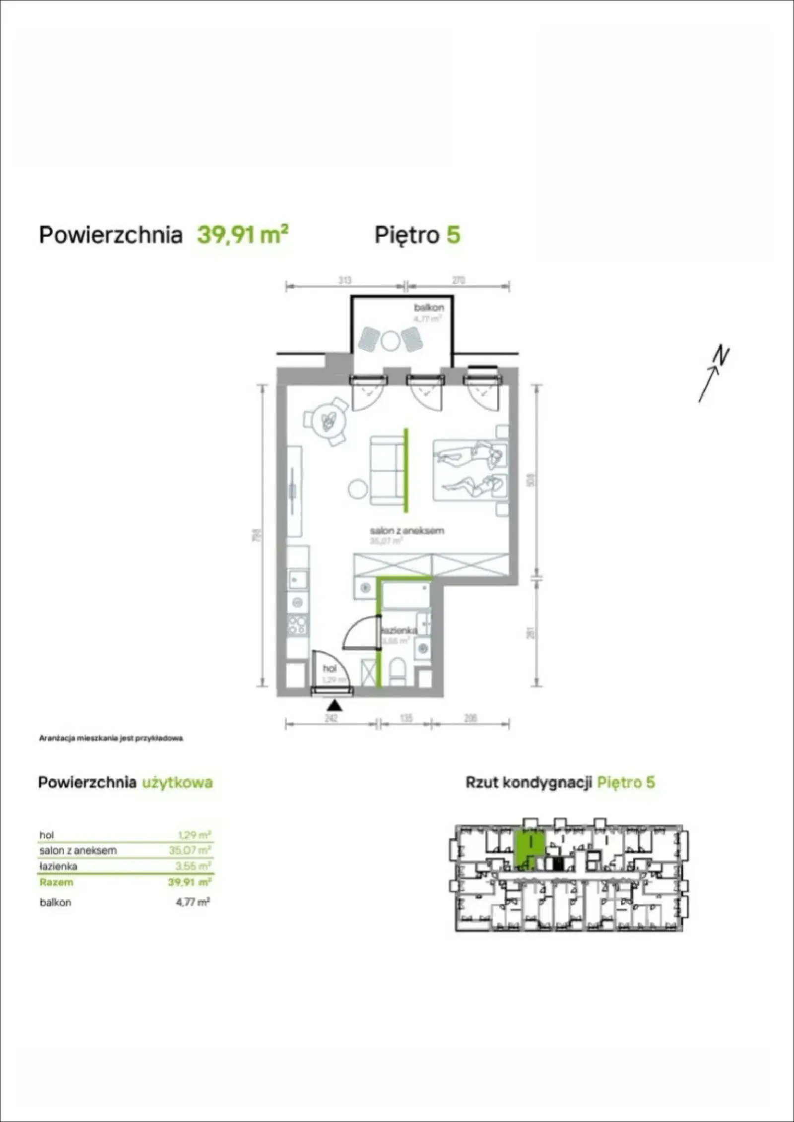 Floor plan: Apartment no. 5/A/10