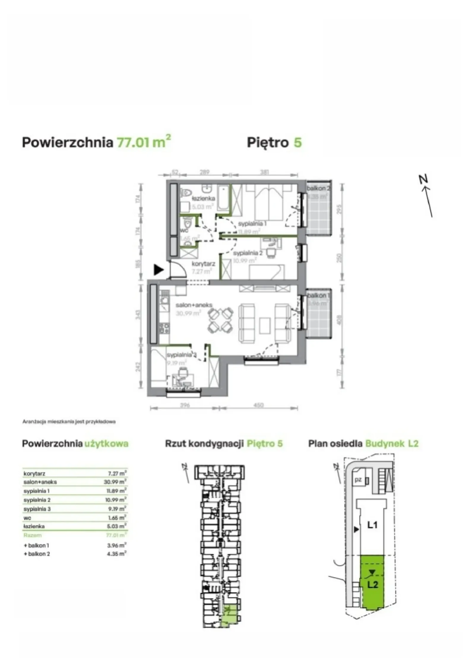 Floor plan: Apartment no. L2/5/46