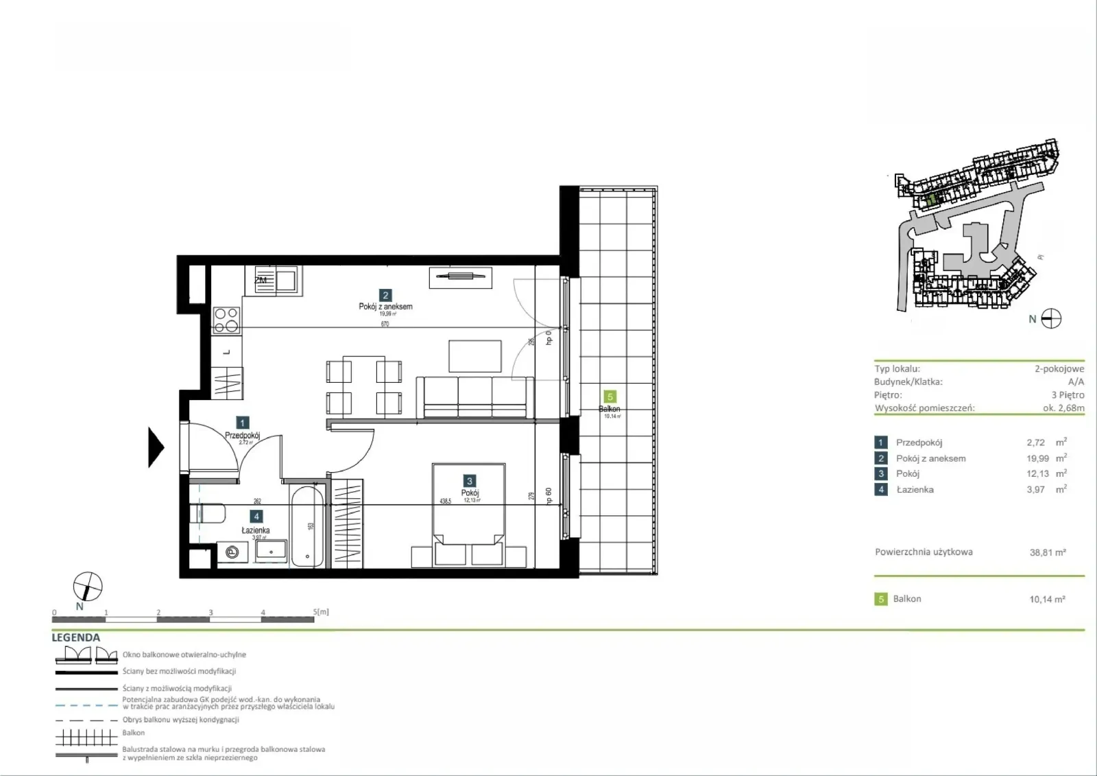 Floor plan: Apartment no. AA0301