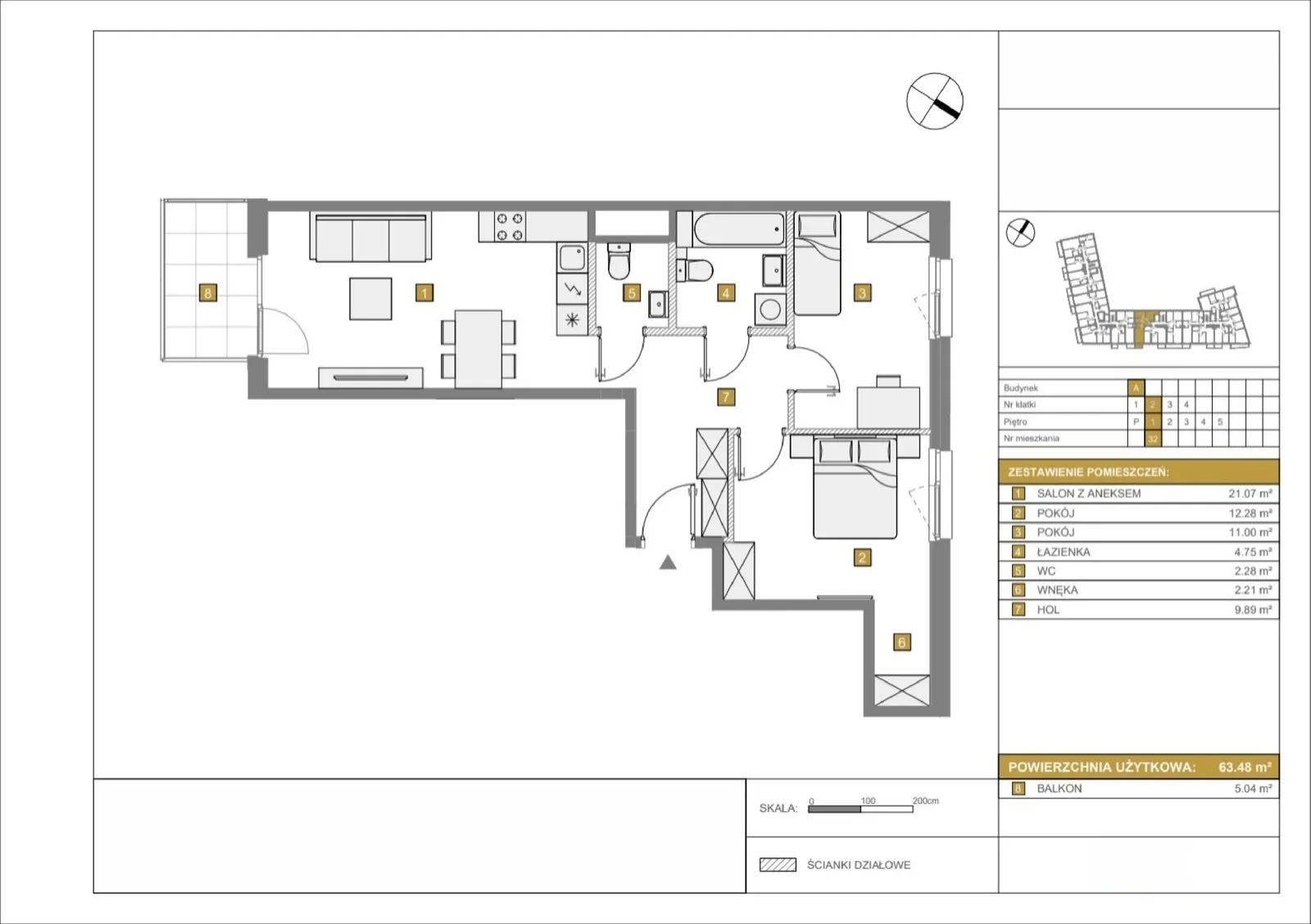 Floor plan: Apartment no. A32