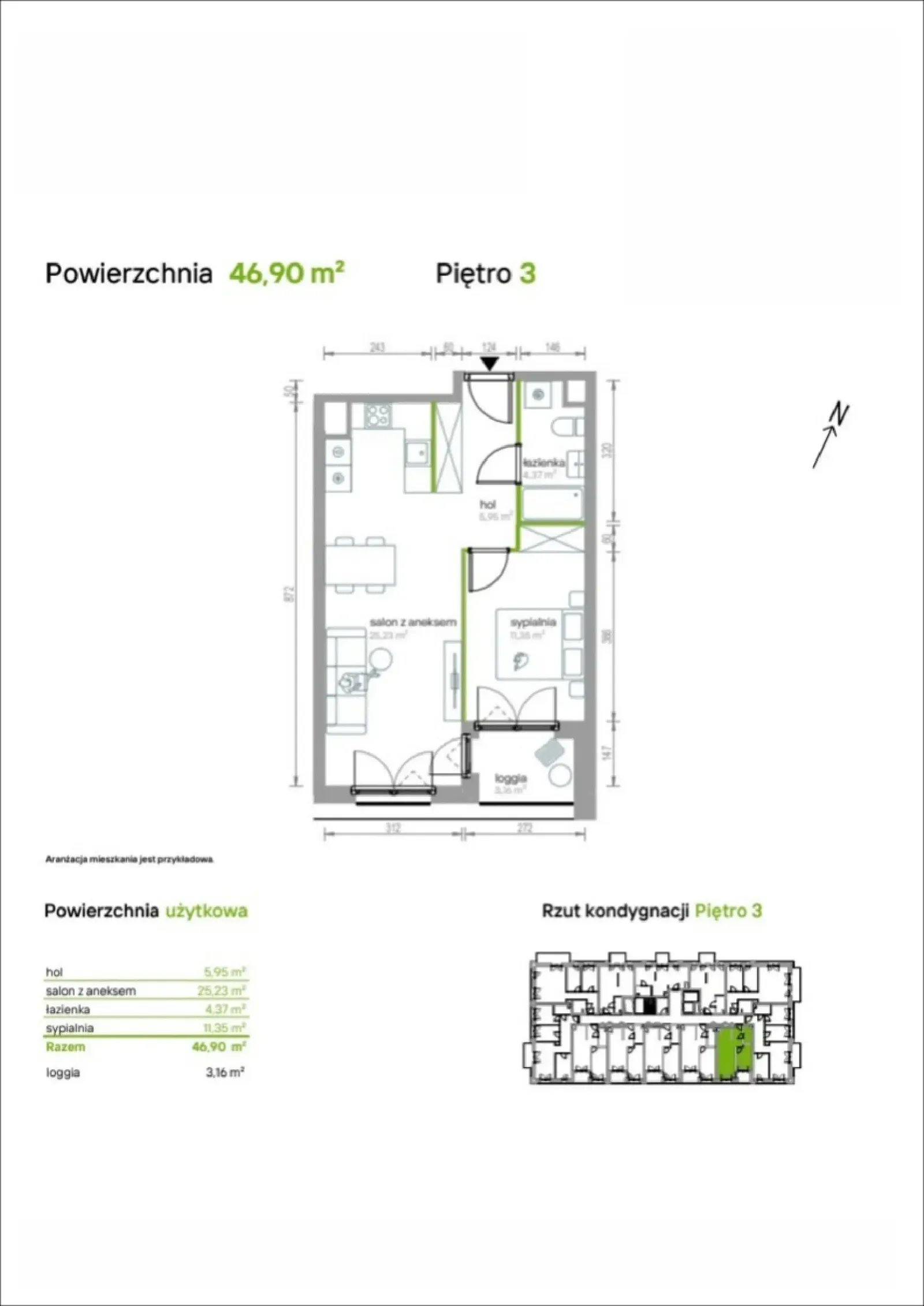 Floor plan: Apartment no. 3/A/05
