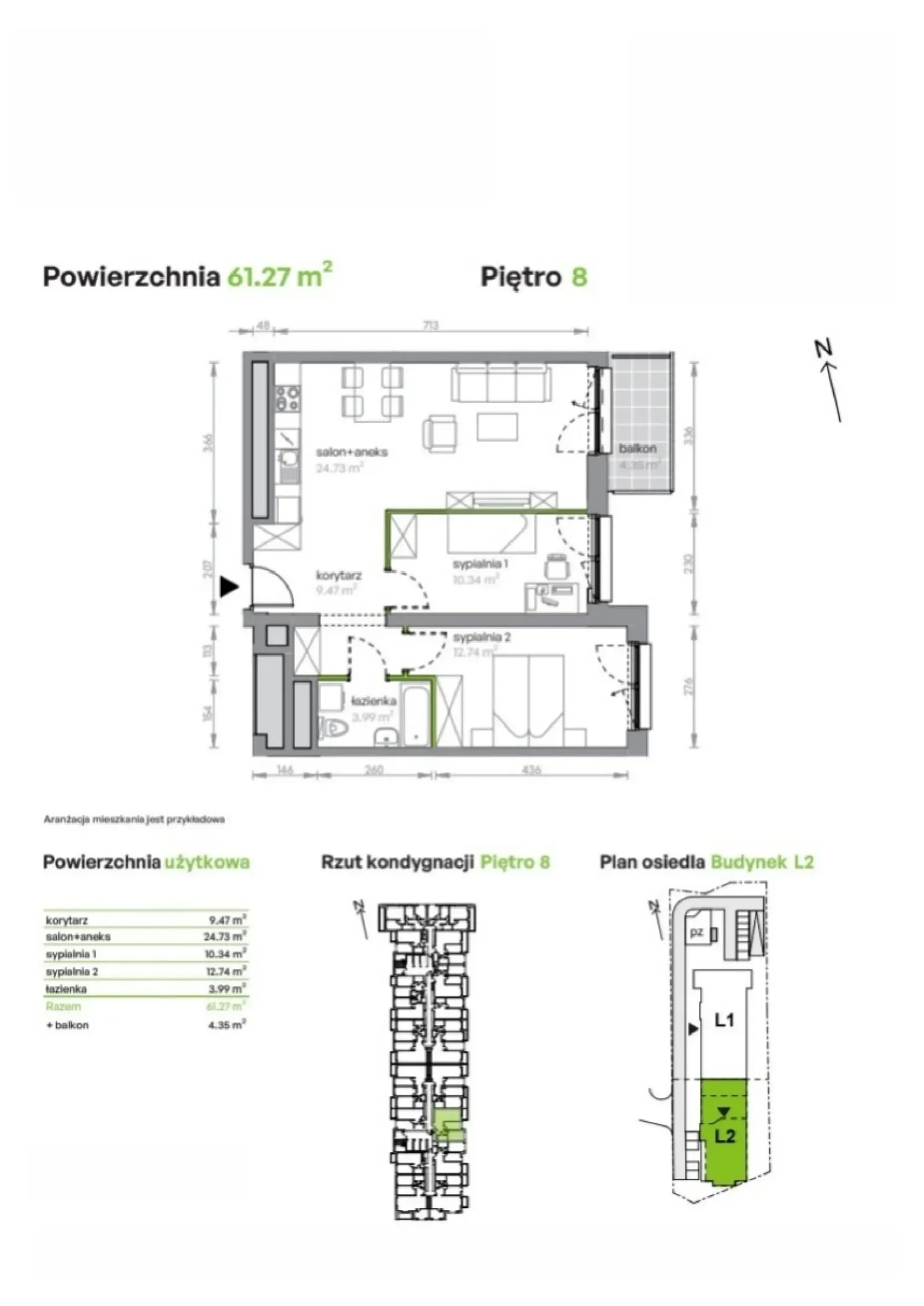 Floor plan: Apartment no. L2/8/68