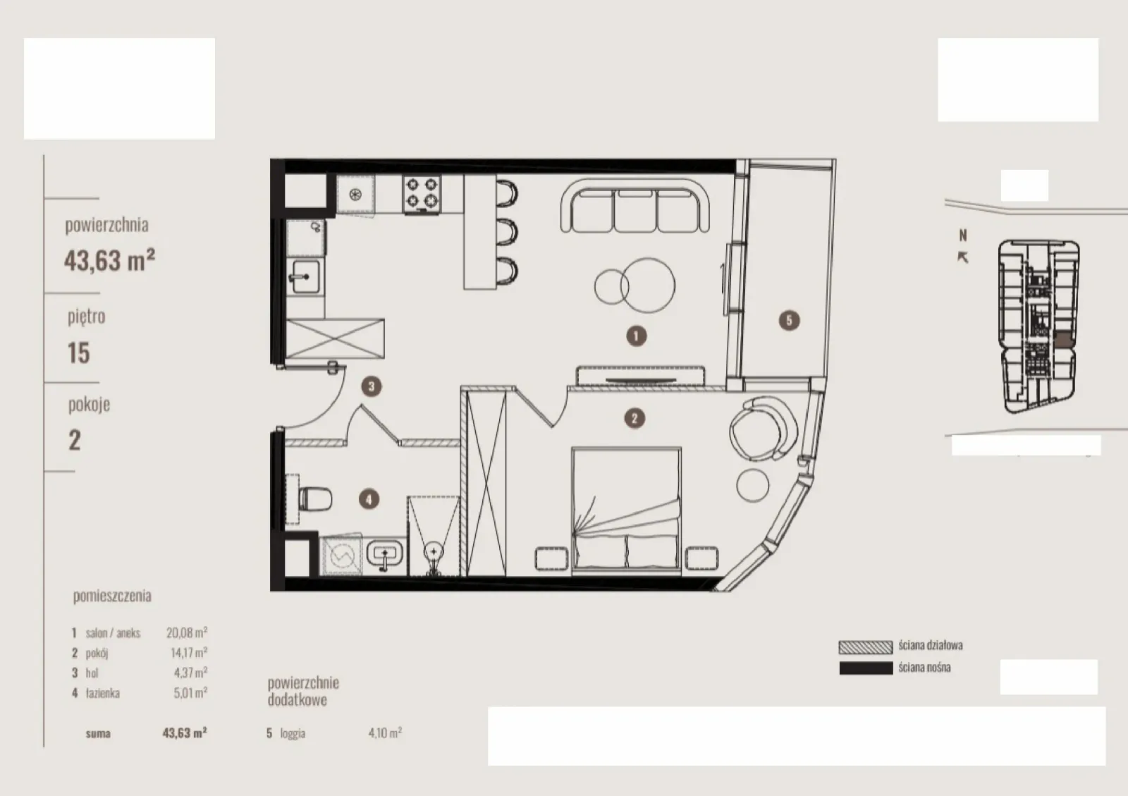 Floor plan: Apartment no. B/15.08