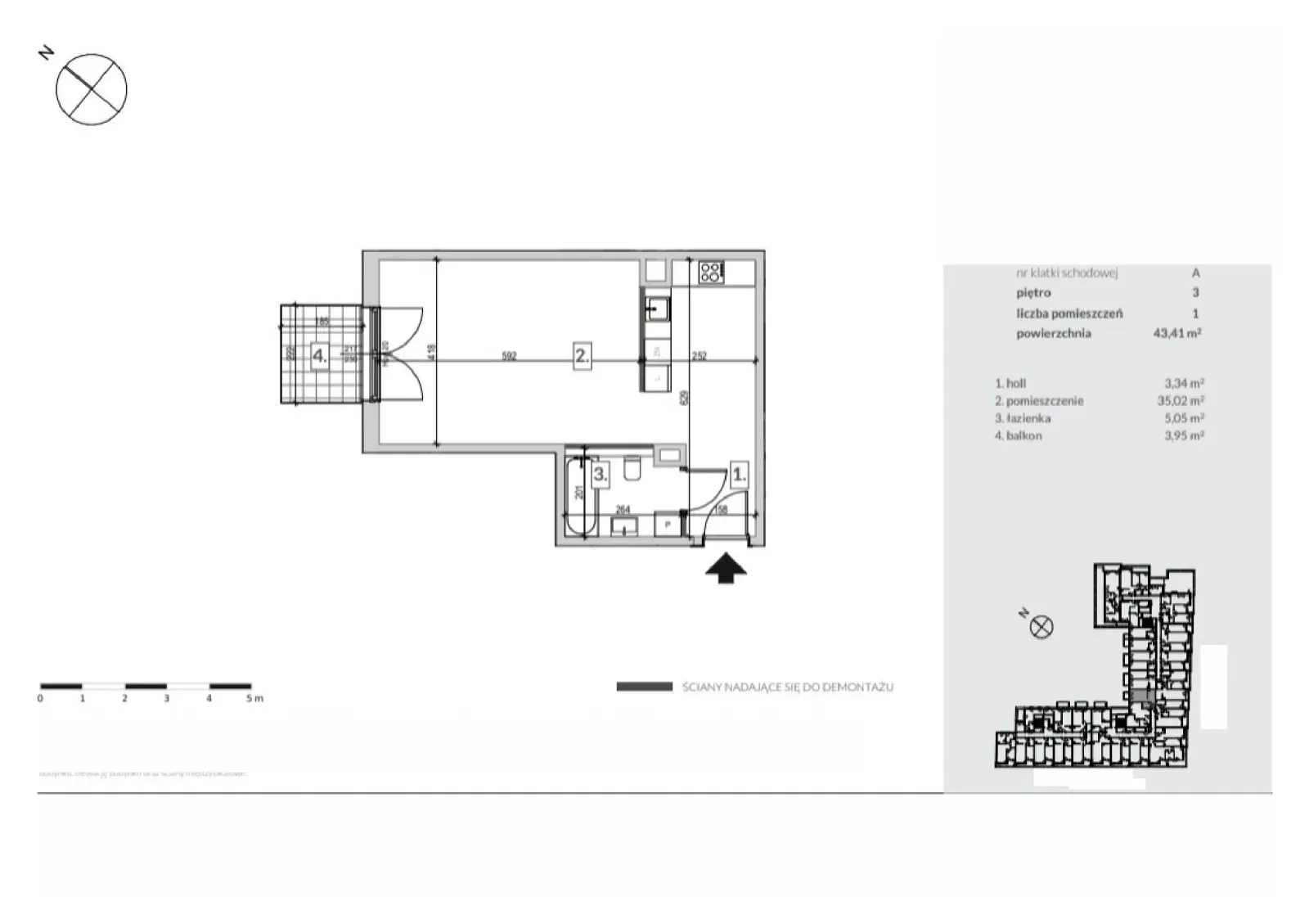 Floor plan: Apartment no. MU.3.19