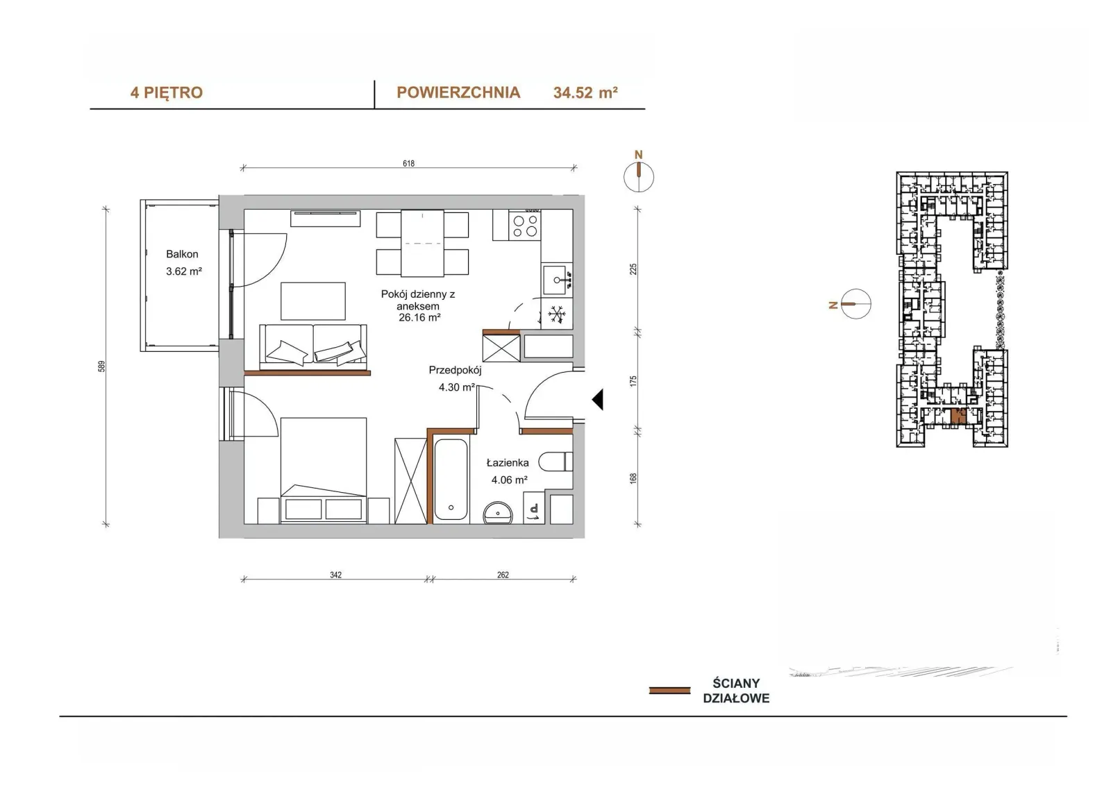 Floor plan: Apartment no. B/403