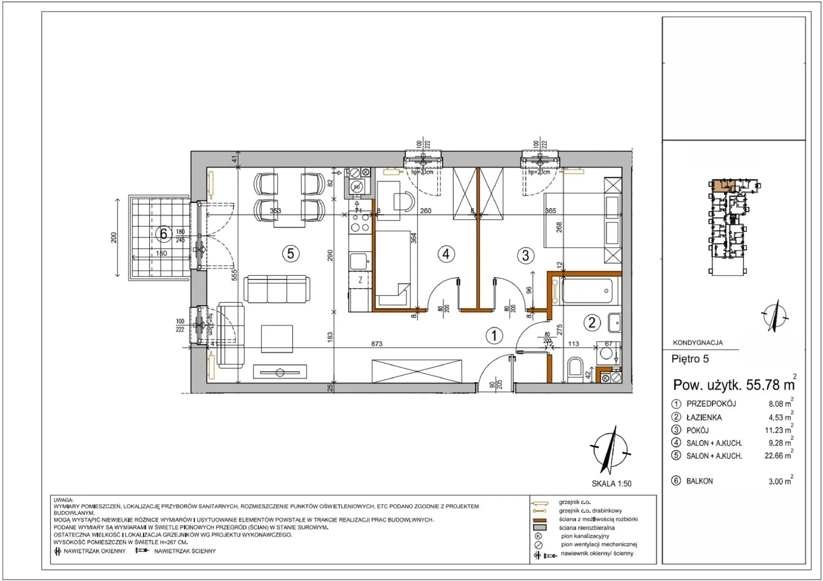Floor plan: Apartment no. L2-67