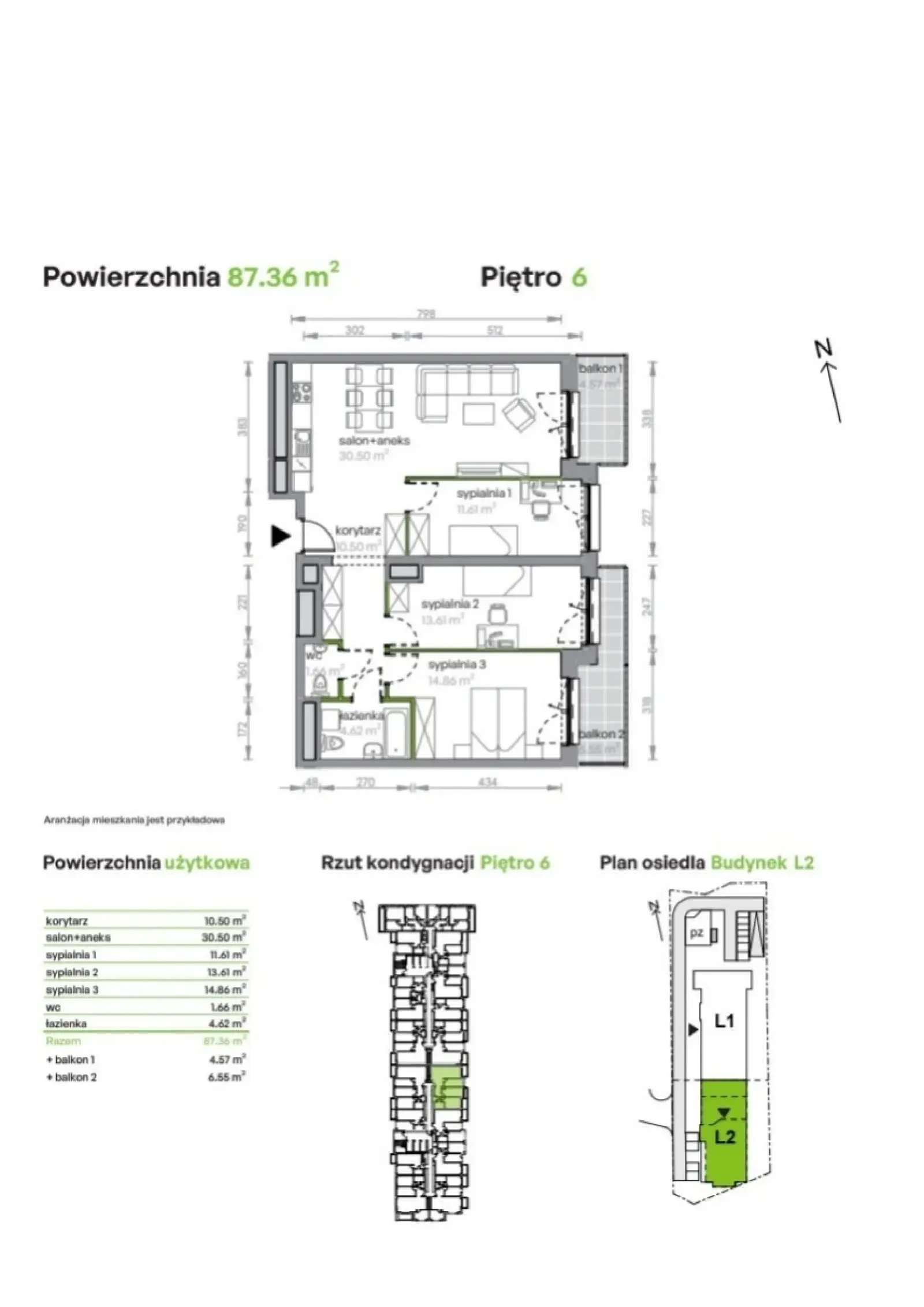 Floor plan: Apartment no. L2/6/51