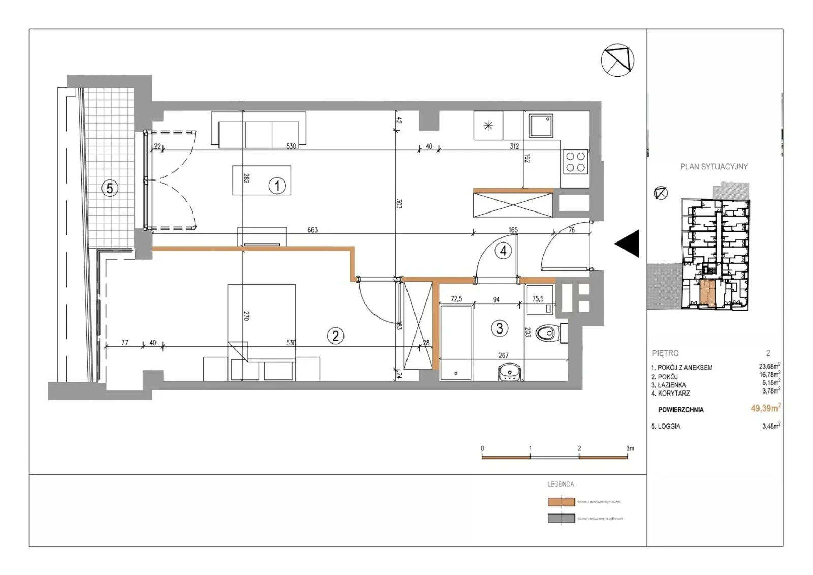 Floor plan: Apartment no. A2/12
