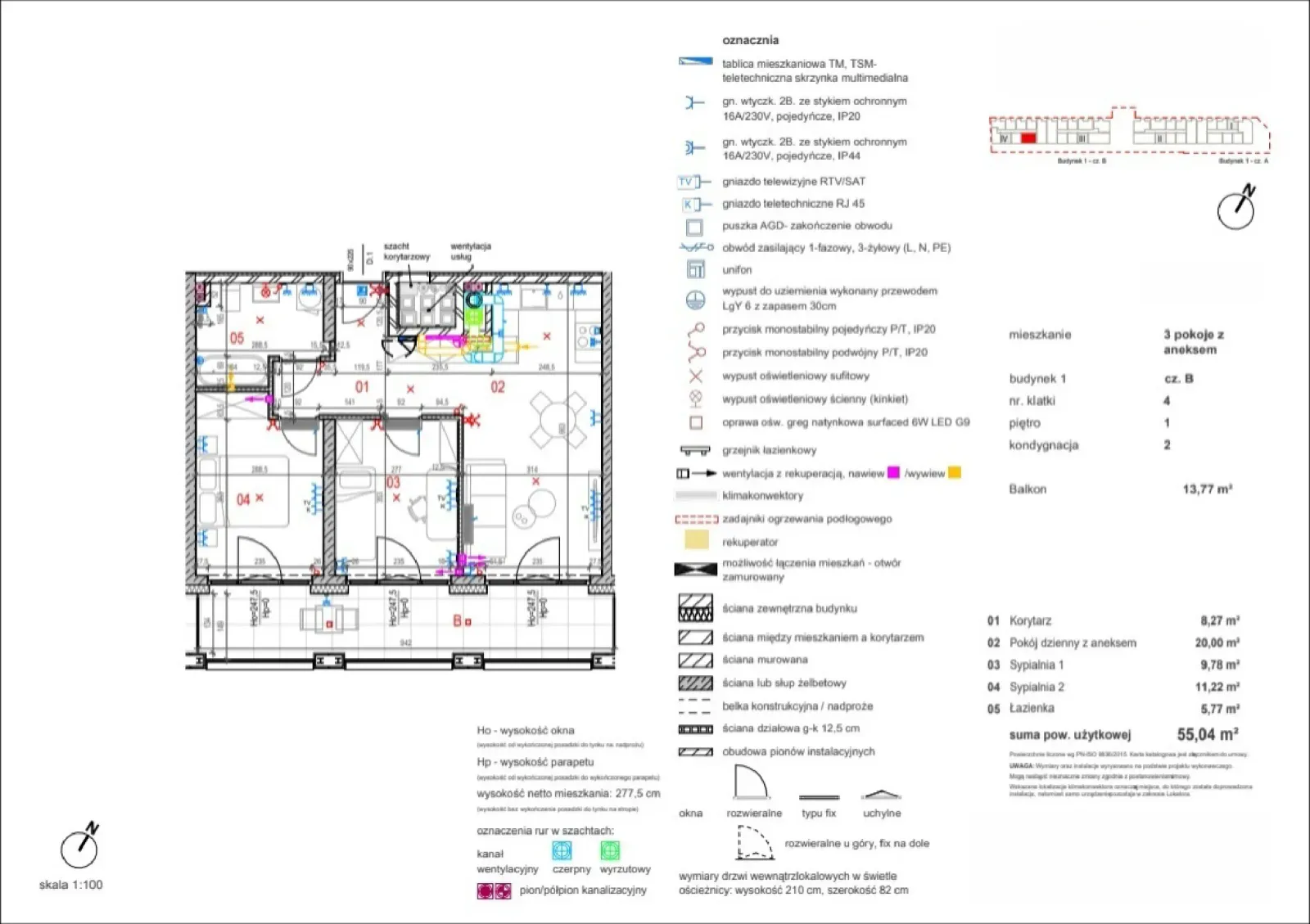 Floor plan: Apartment no. B/04/01/152
