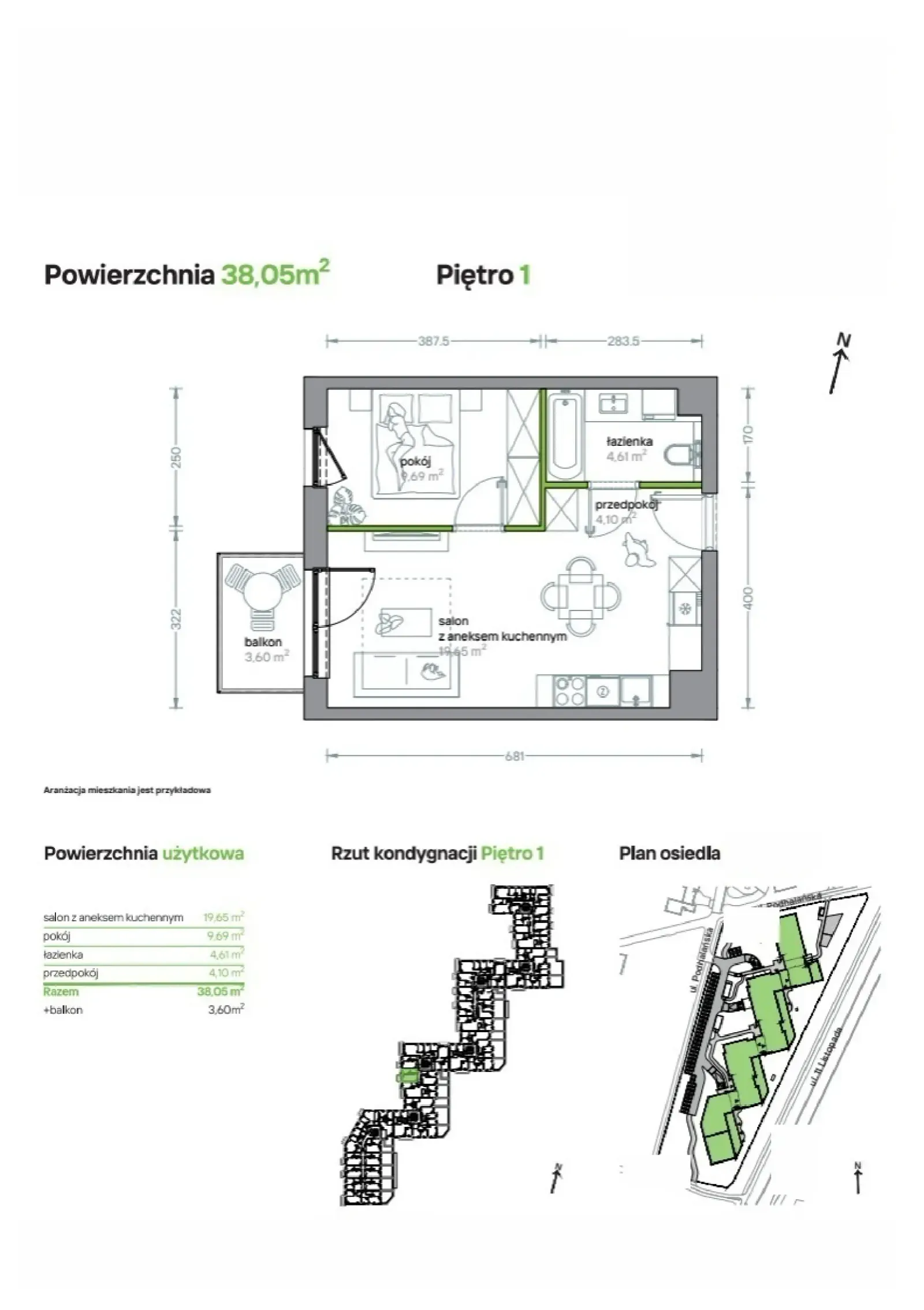 Floor plan: Apartment no. B/KL5/1/05