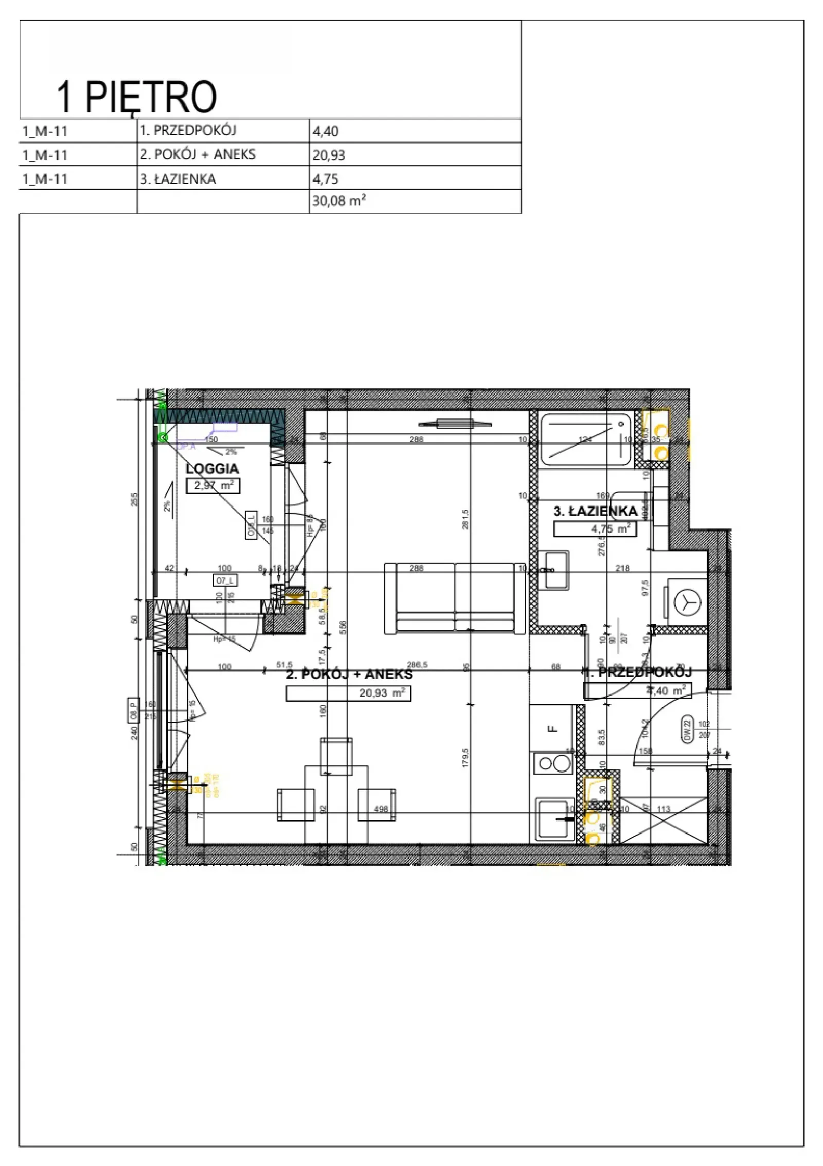 Floor plan: Apartment no. B3
