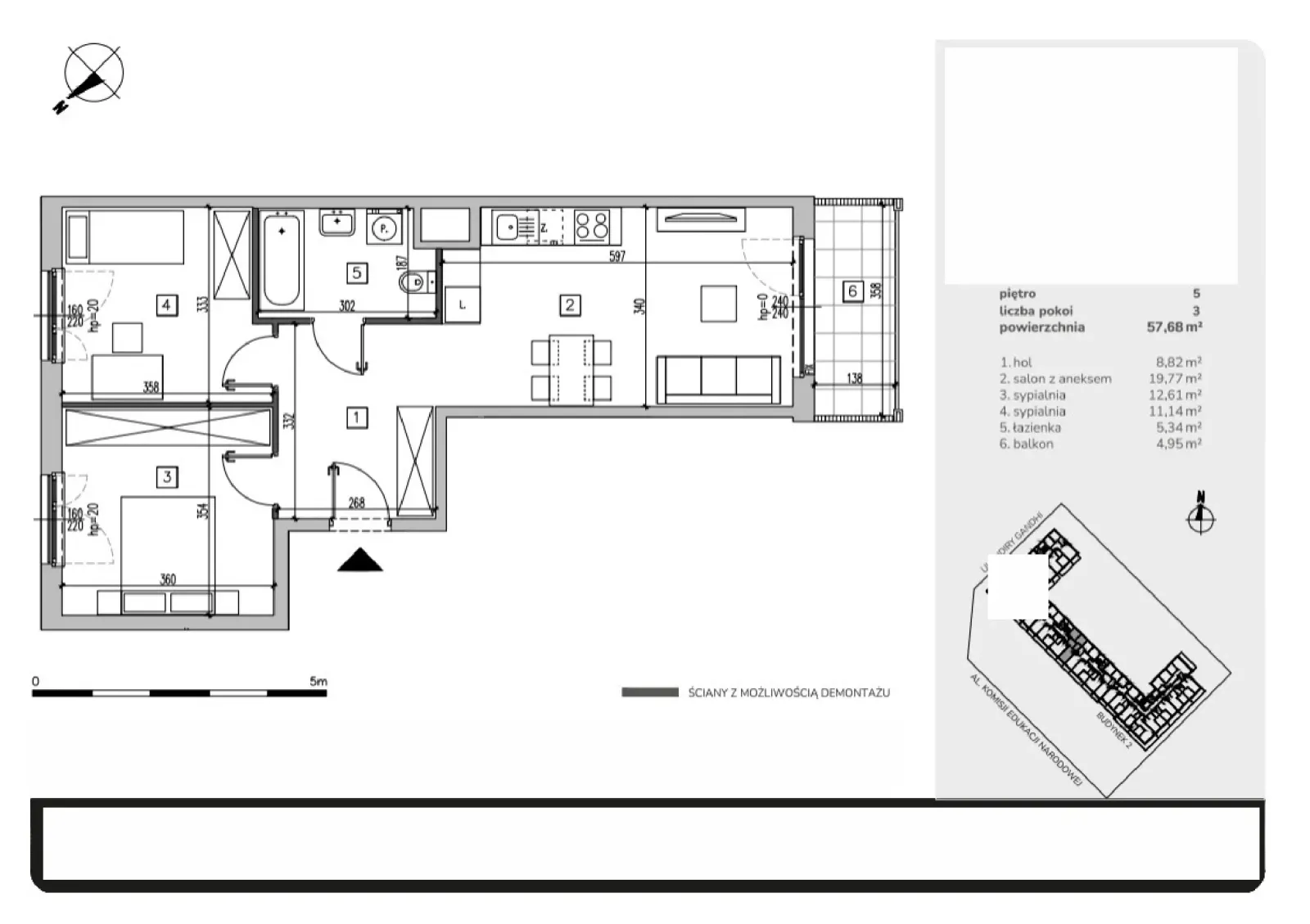 Floor plan: Apartment no. MB064