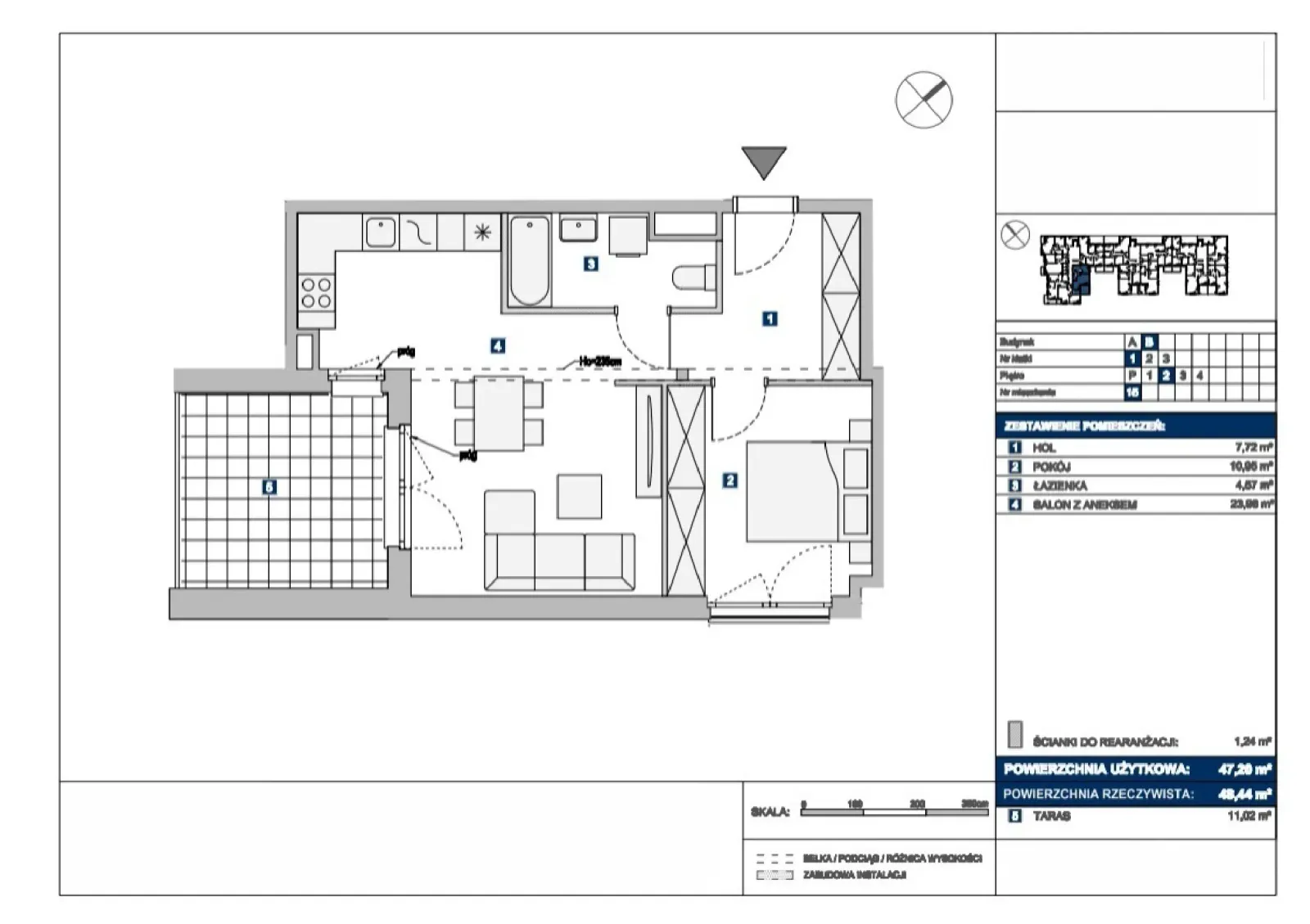 Floor plan: Apartment no. B15