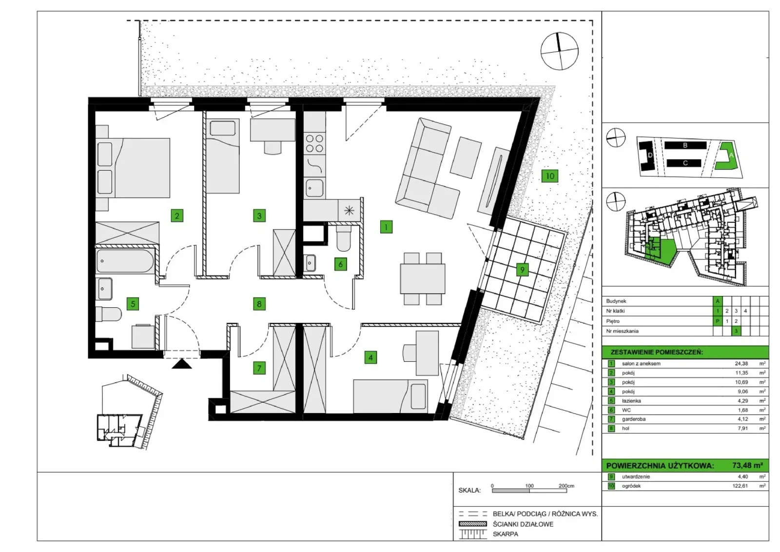 Floor plan: Apartment no. A3