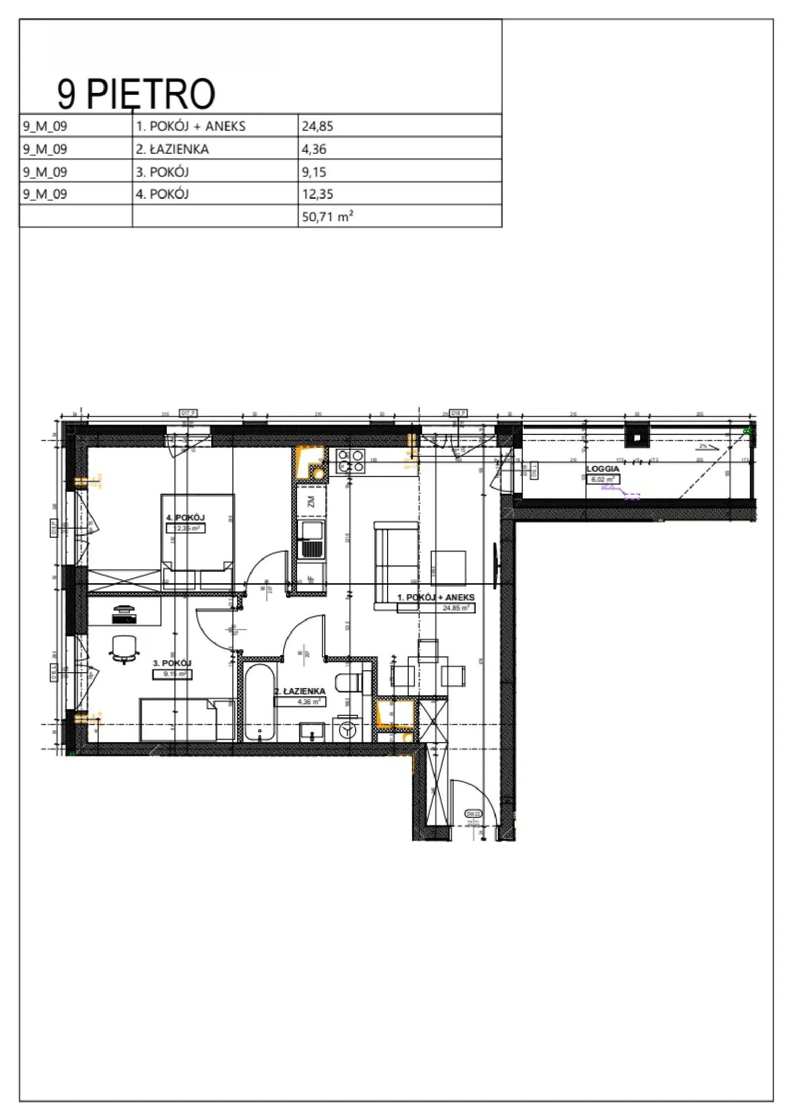 Floor plan: Apartment no. B99