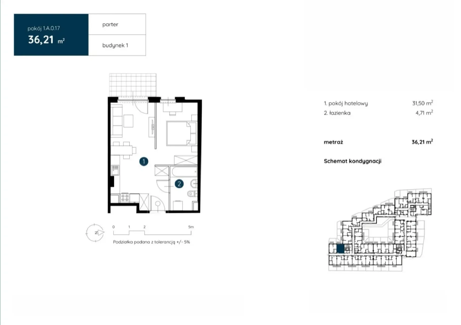 Floor plan: Apartment no. 1.A.0.17