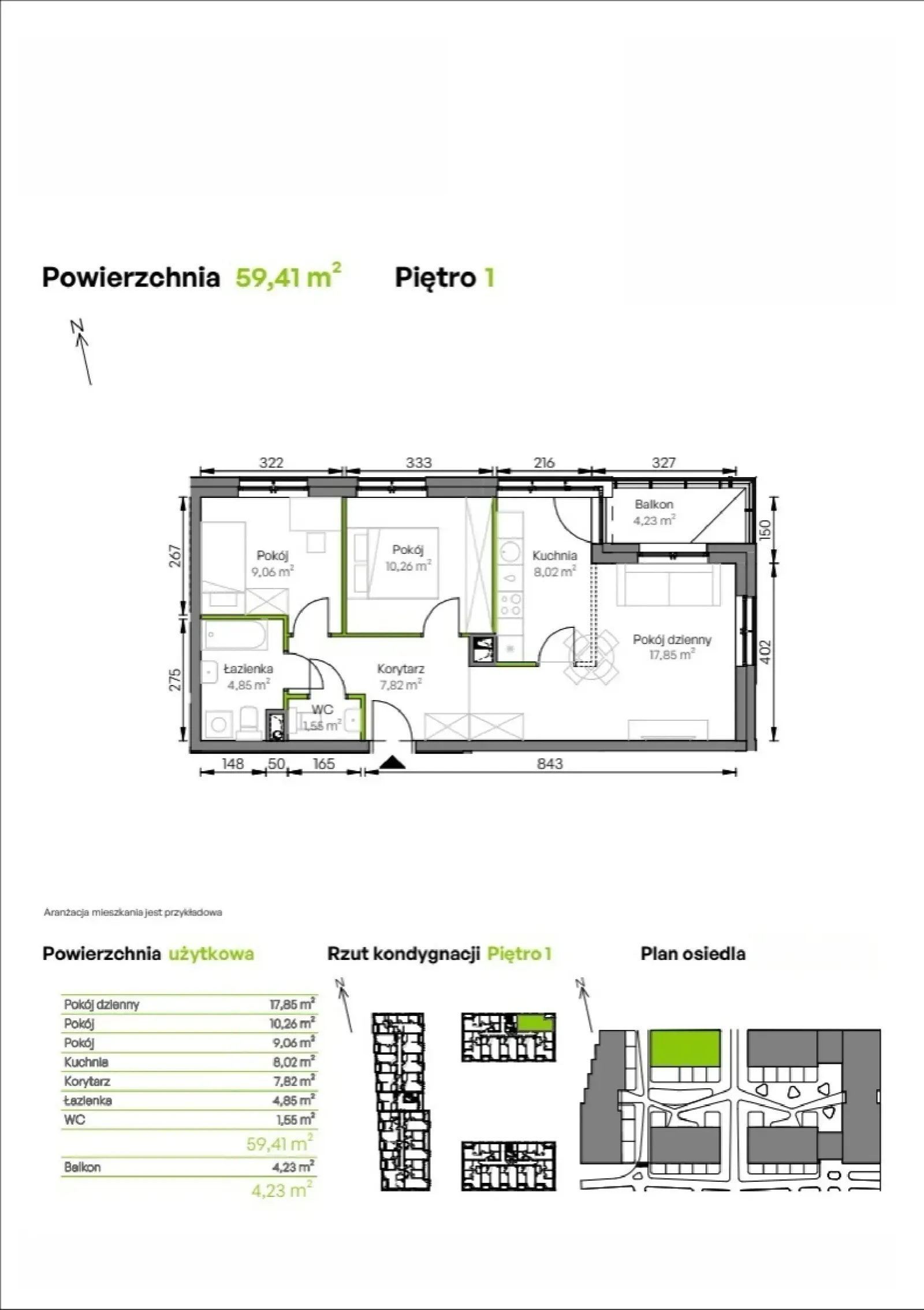 Floor plan: Apartment no. C2/01/06