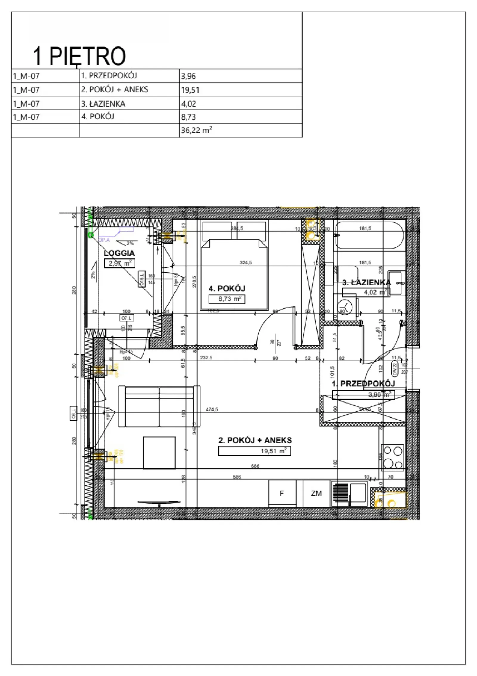 Floor plan: Apartment no. A7