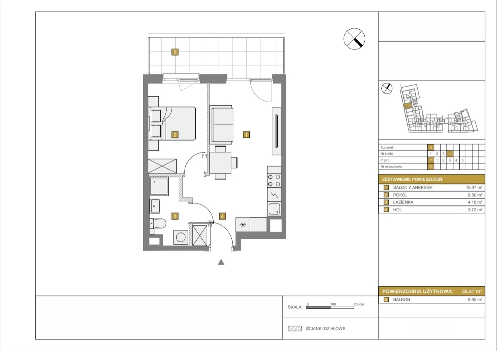 Floor plan: Apartment no. A76