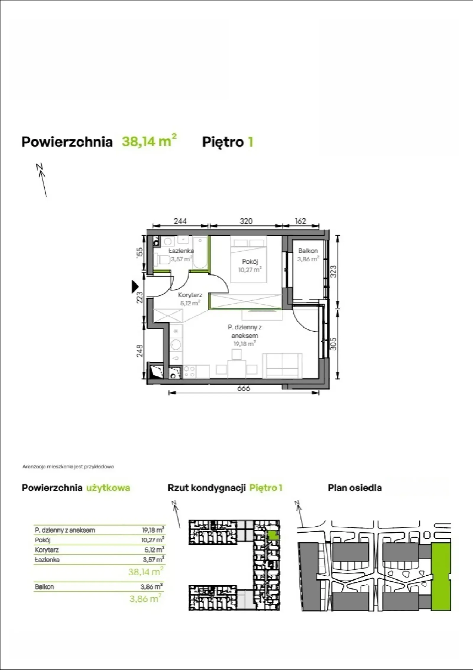 Floor plan: Apartment no. D2/01/13