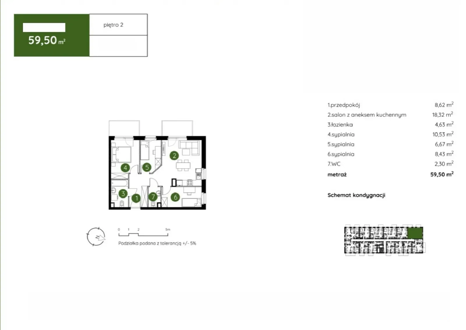 Floor plan: Apartment no. 2.A.2.09