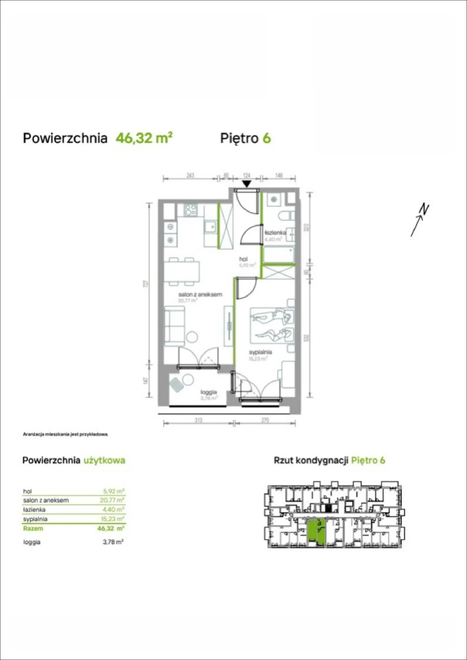 Floor plan: Apartment no. 6/A/02
