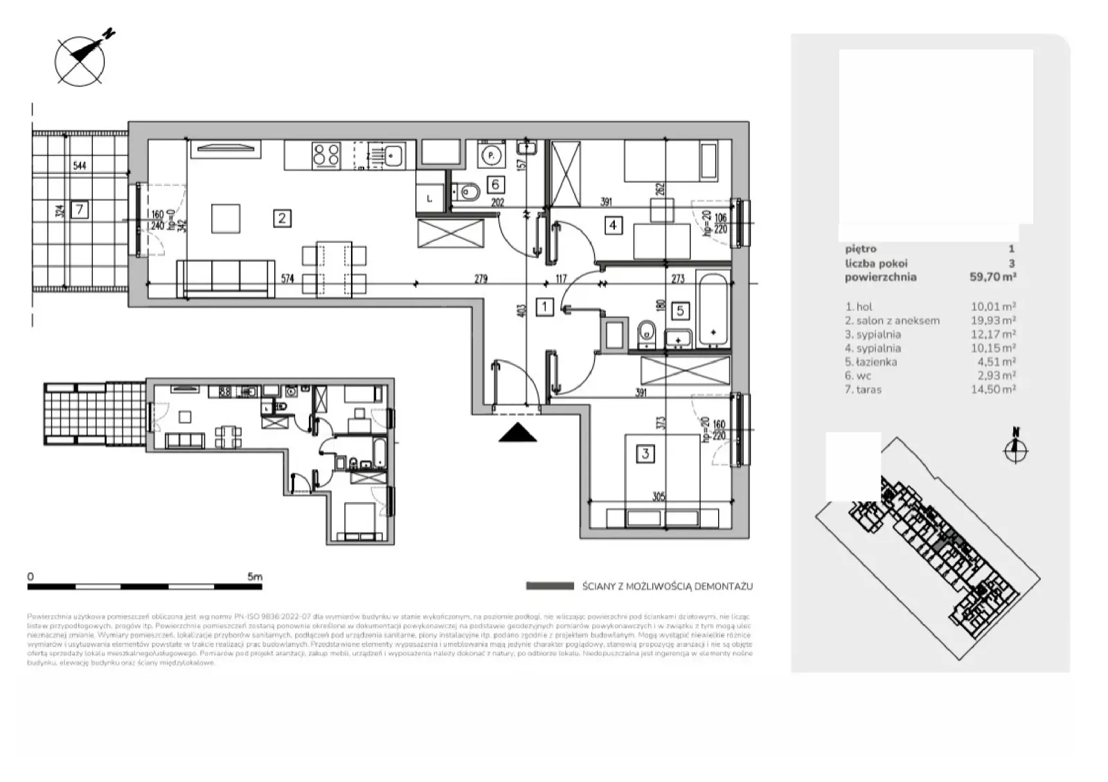 Floor plan: Apartment no. MA065