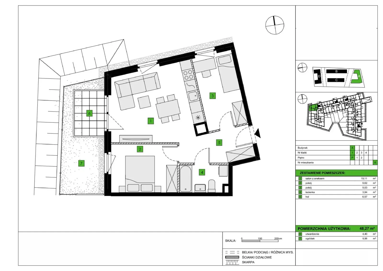 Floor plan: Apartment no. A6