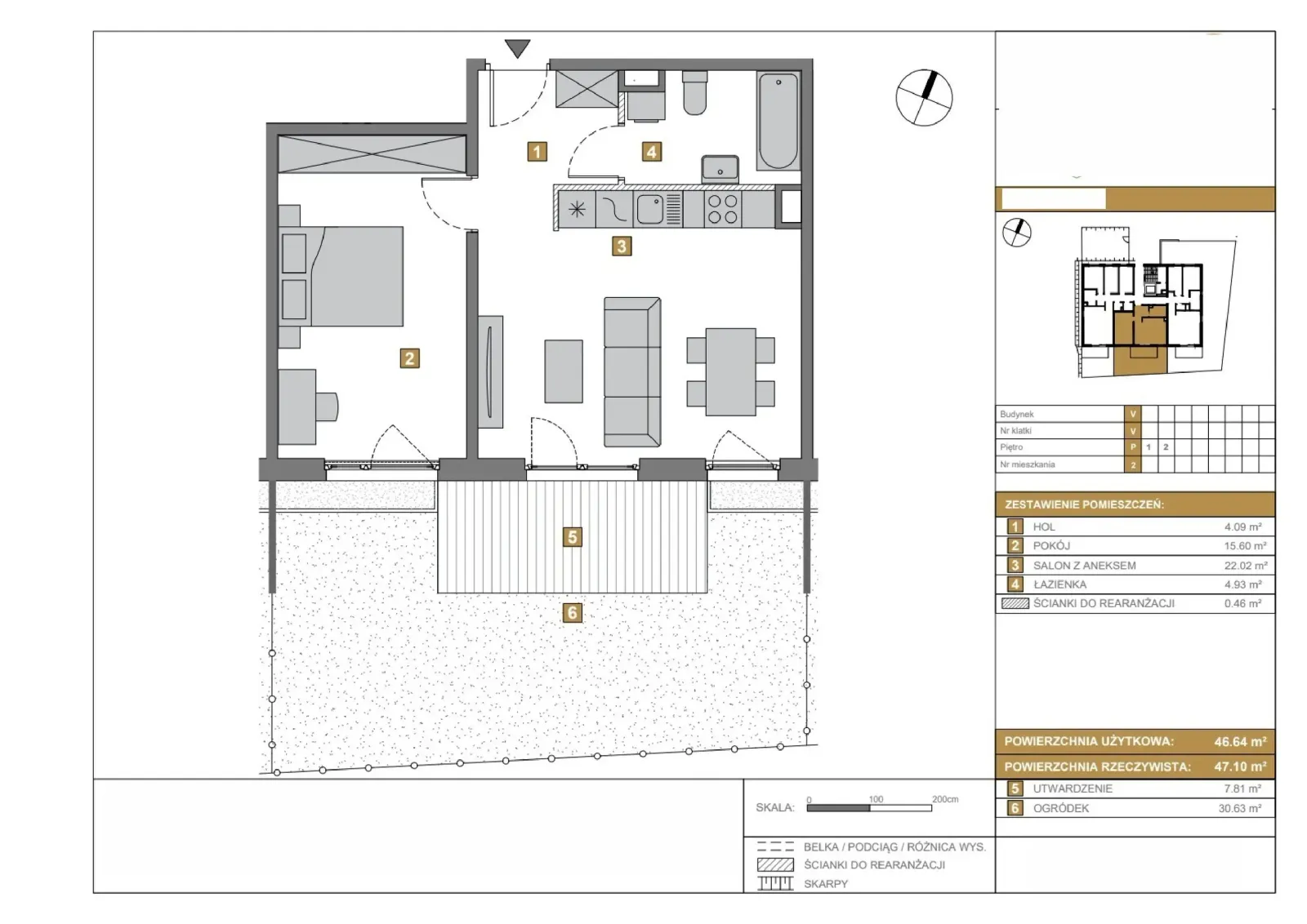 Floor plan: Apartment no. V2