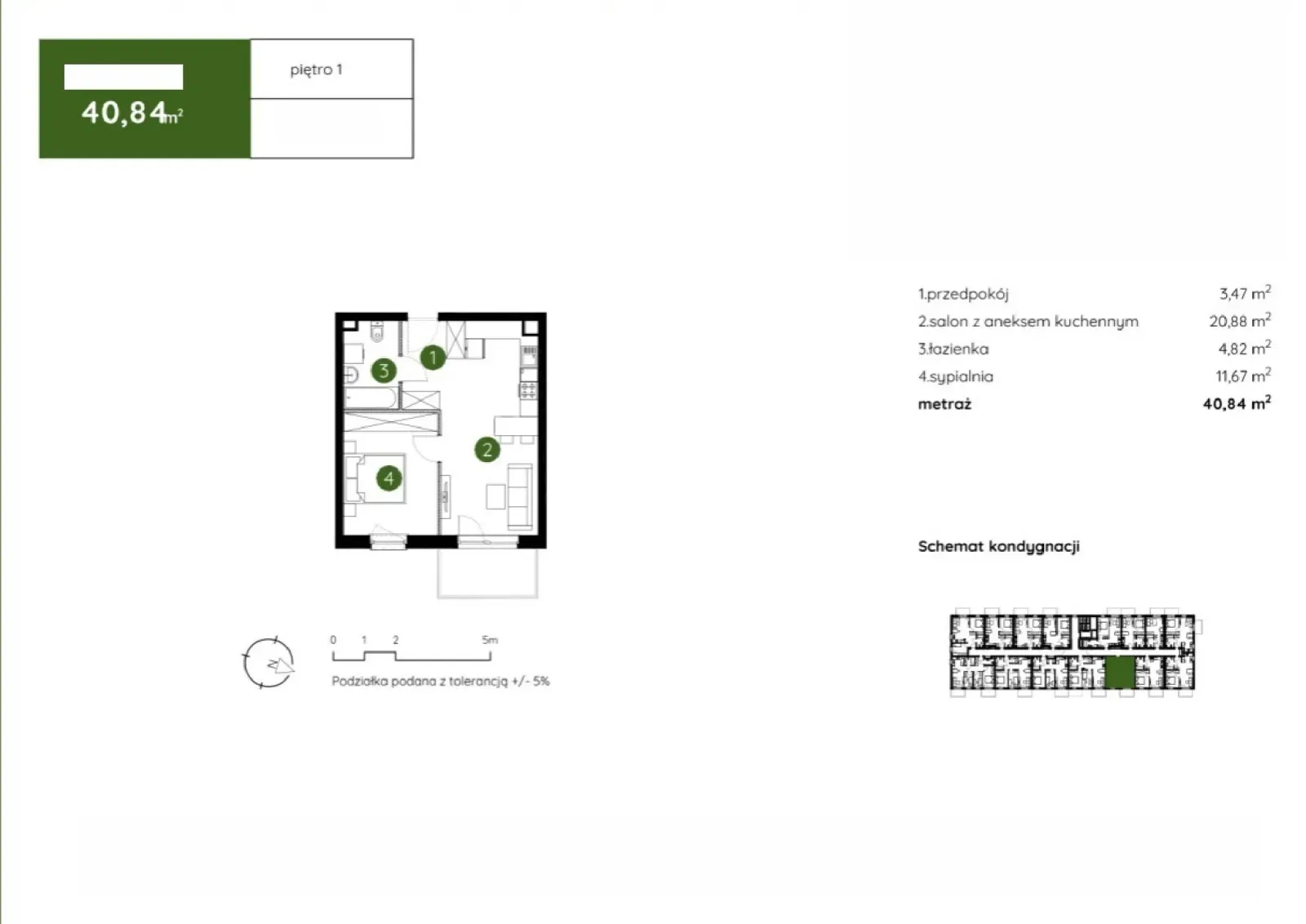 Floor plan: Apartment no. 3.A.1.07