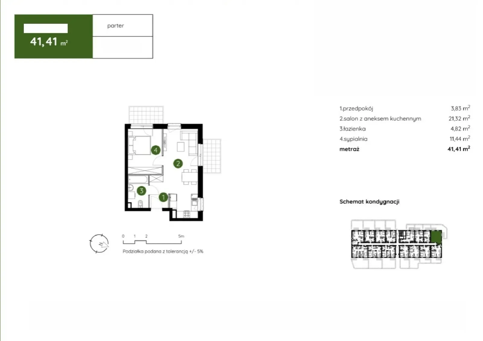 Floor plan: Apartment no. 3.A.0.04