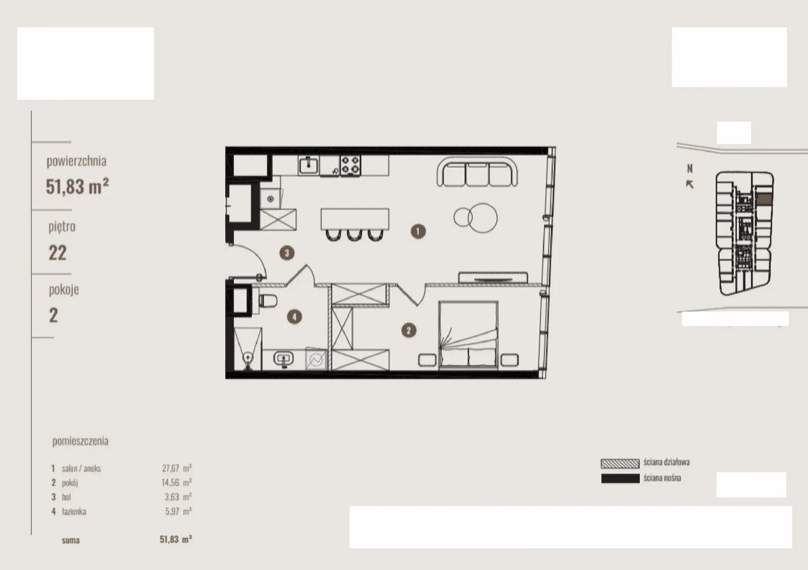Floor plan: Apartment no. B/22.03