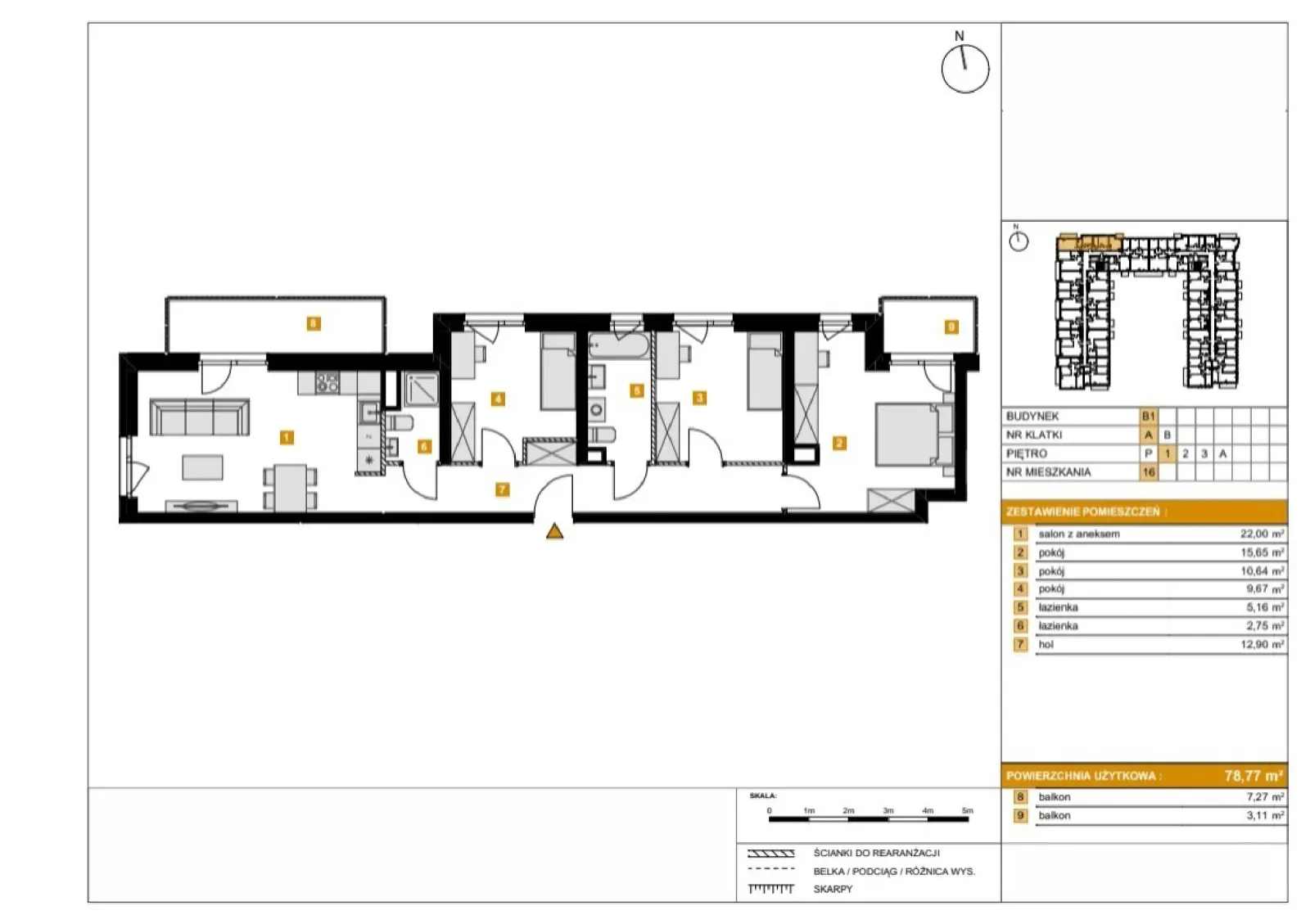 Floor plan: Apartment no. B116
