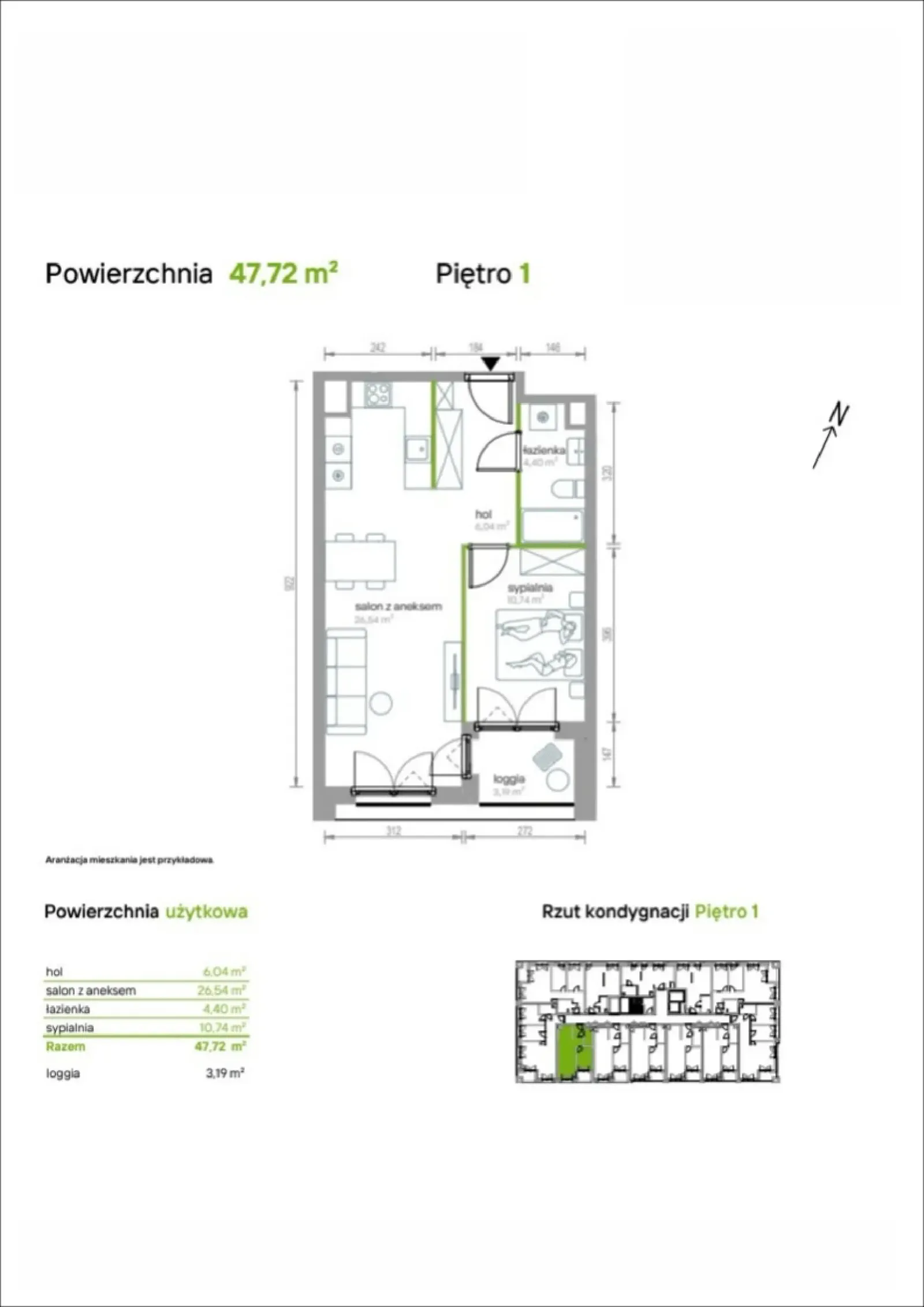 Floor plan: Apartment no. 1/A/01