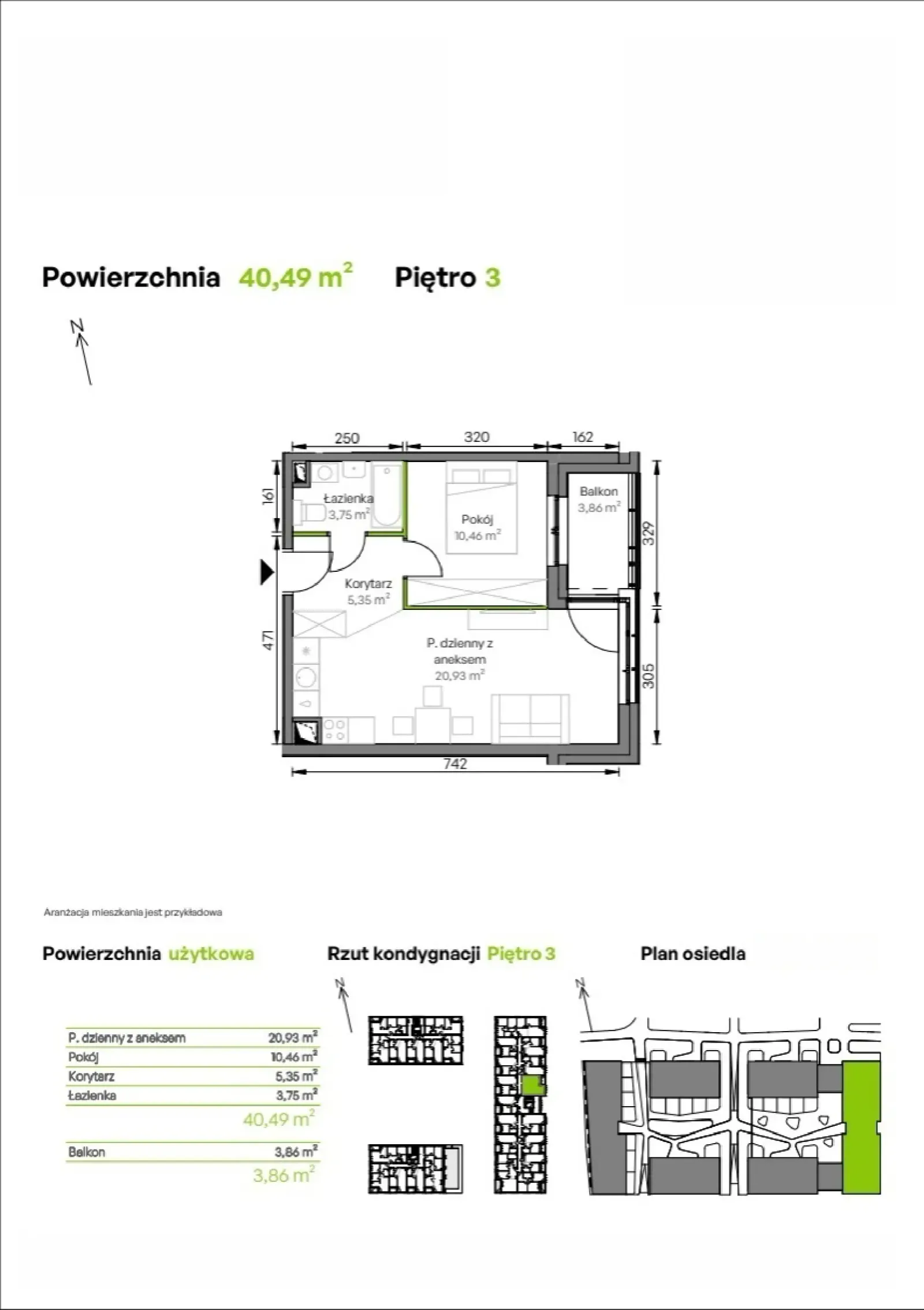Floor plan: Apartment no. D2/03/45
