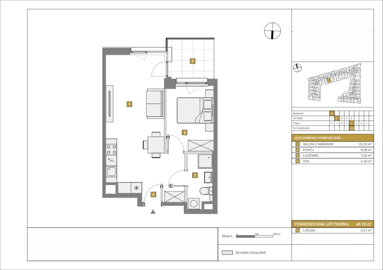 Floor plan: Apartment no. A103