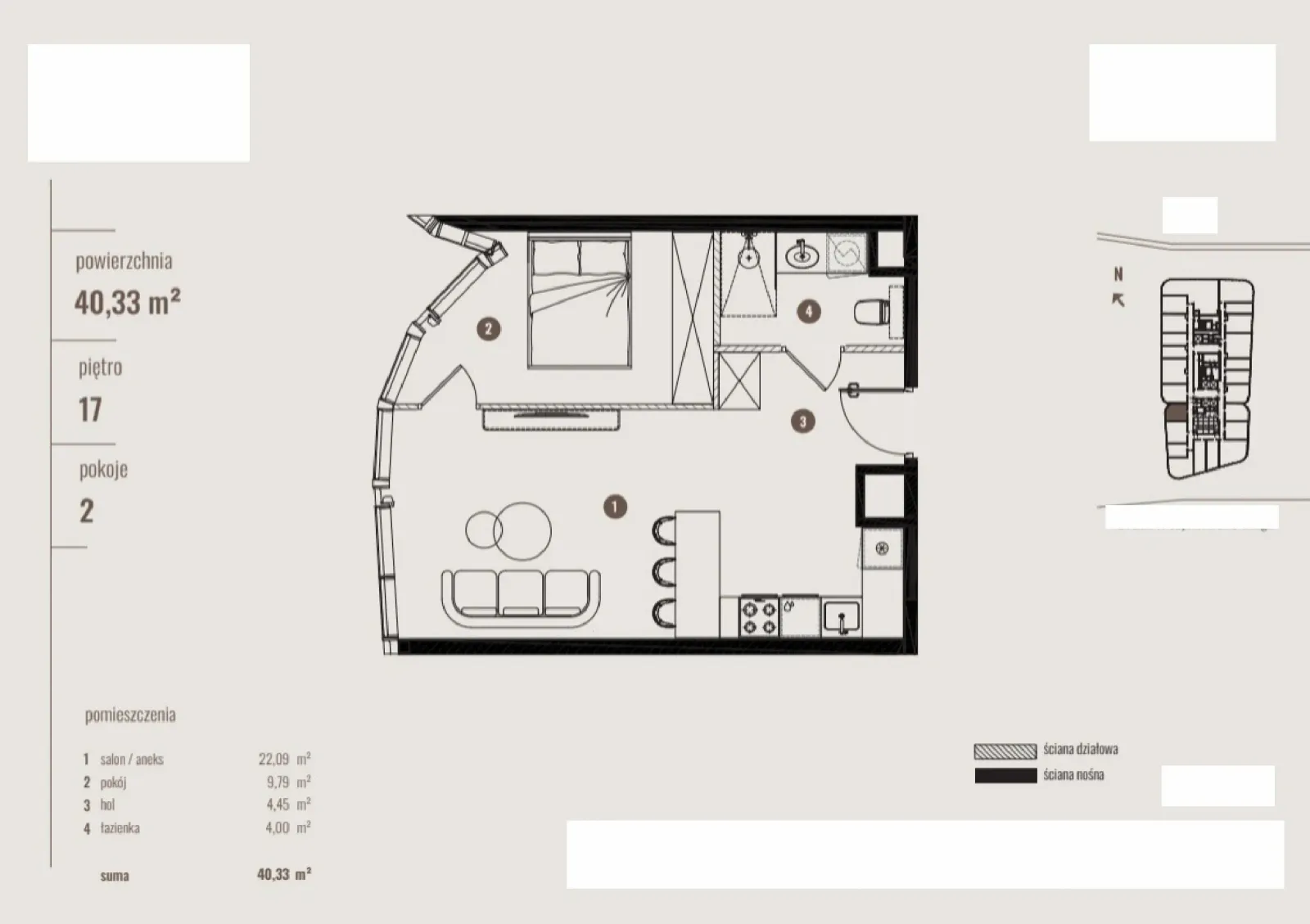 Floor plan: Apartment no. B/17.16
