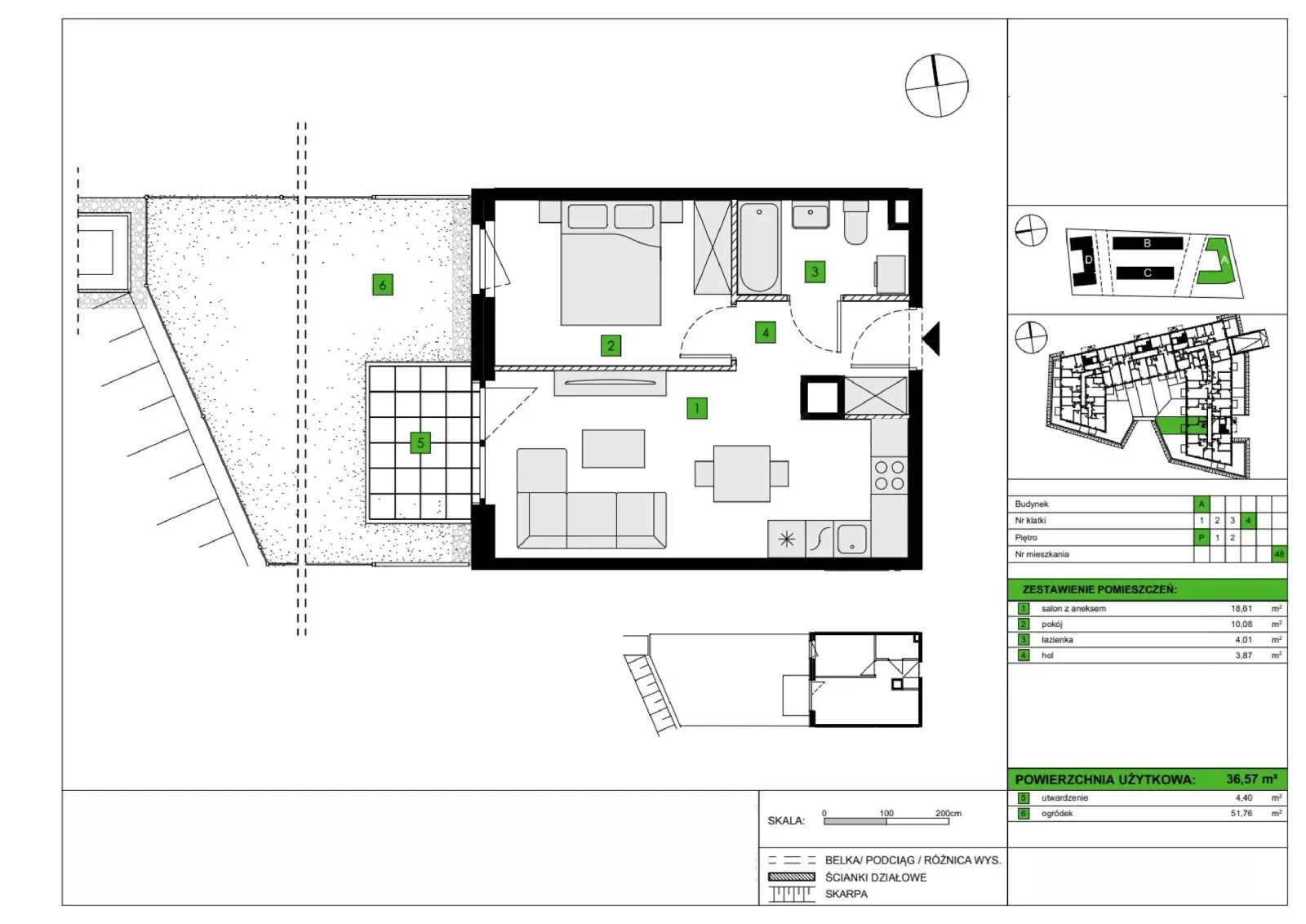 Floor plan: Apartment no. A48