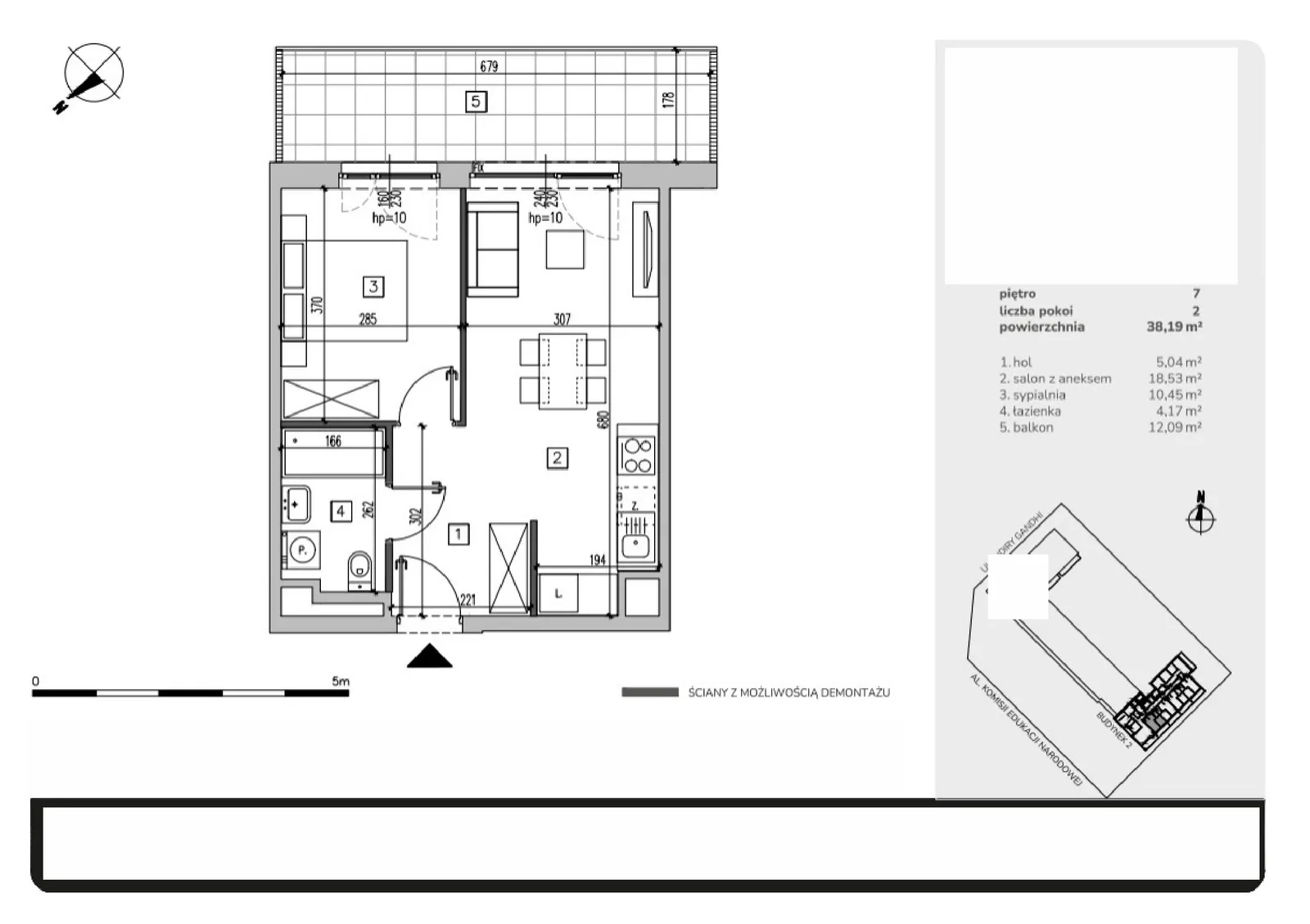 Floor plan: Apartment no. MB152