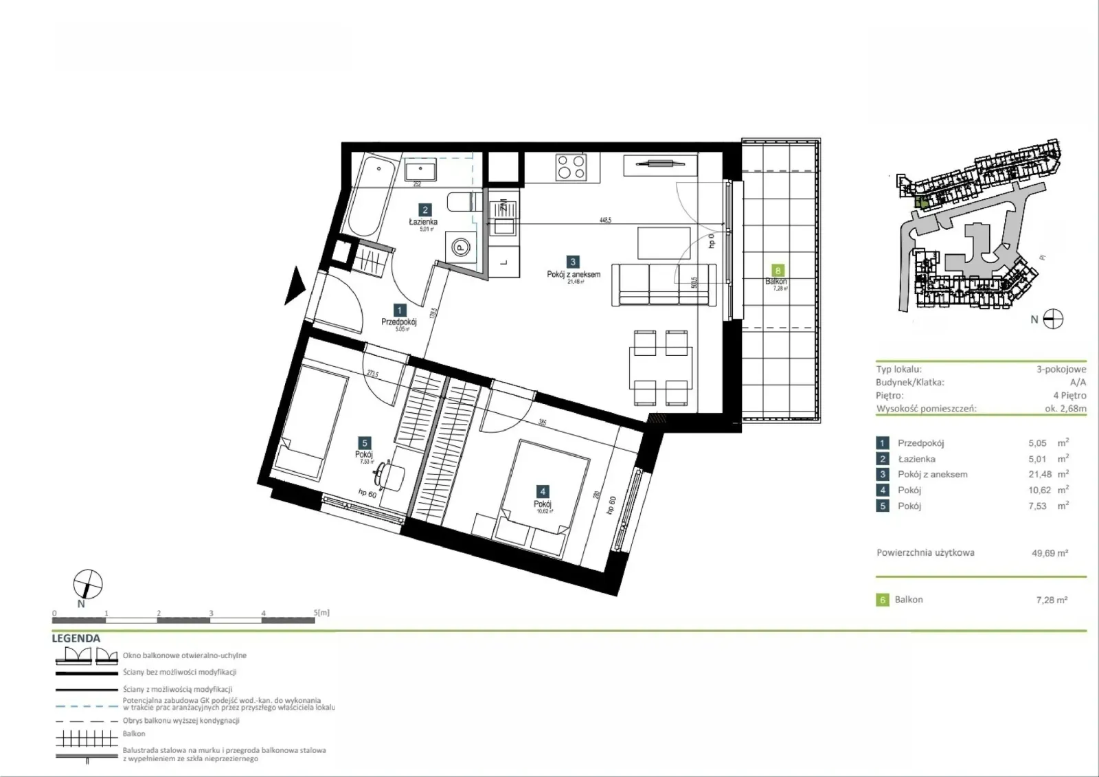 Floor plan: Apartment no. AA0402