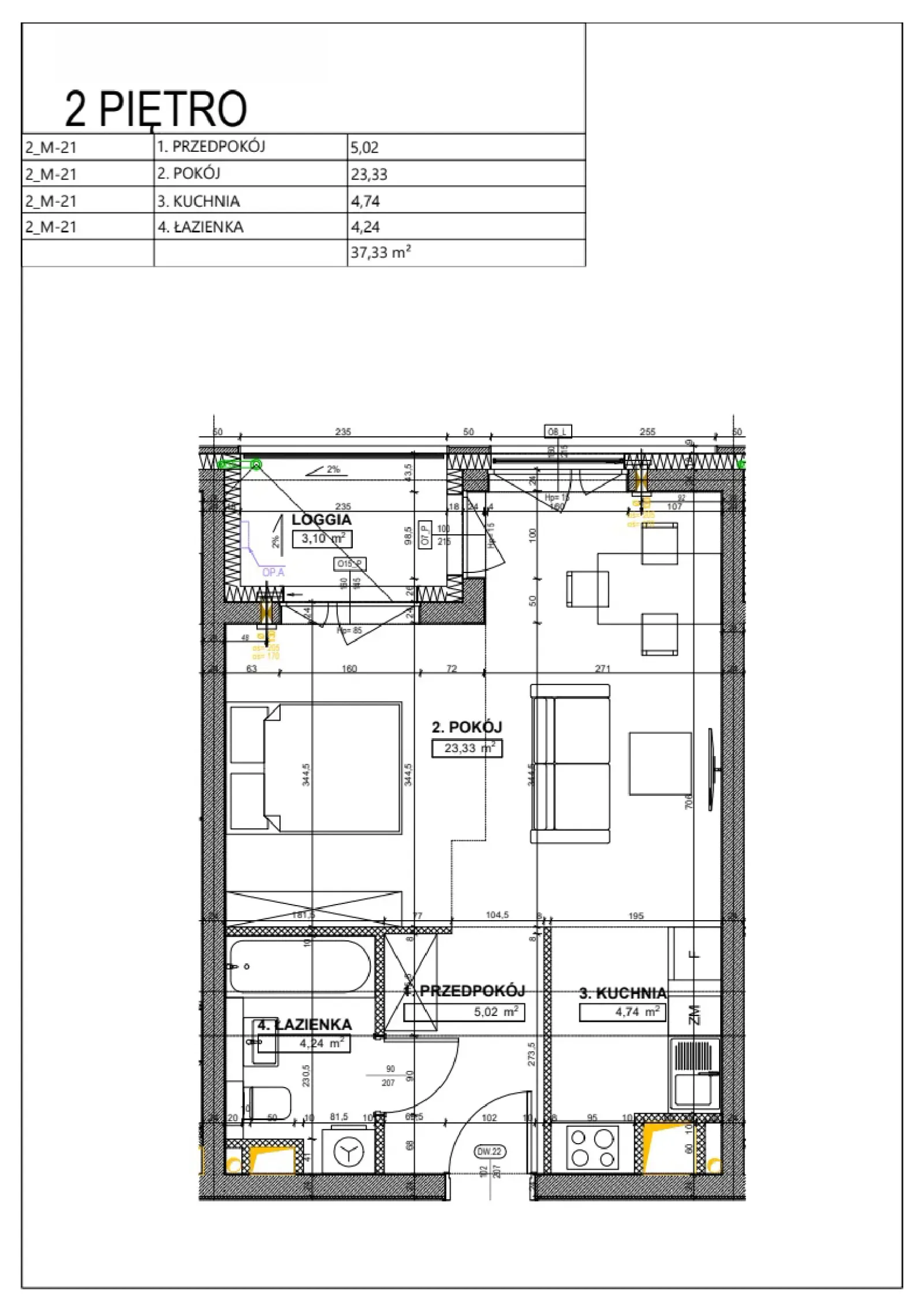 Floor plan: Apartment no. B24