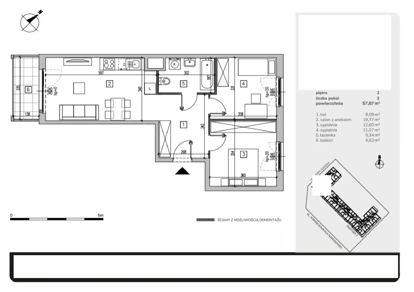 Floor plan: Apartment no. MB079
