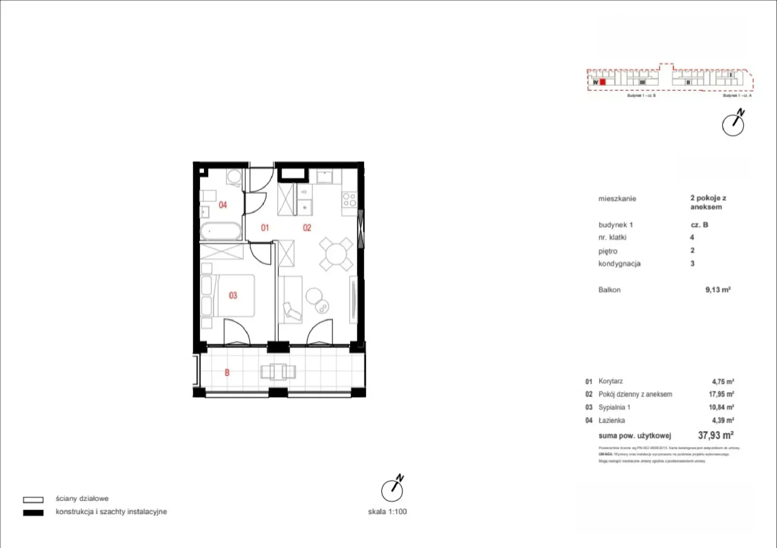 Floor plan: Apartment no. B/04/02/161