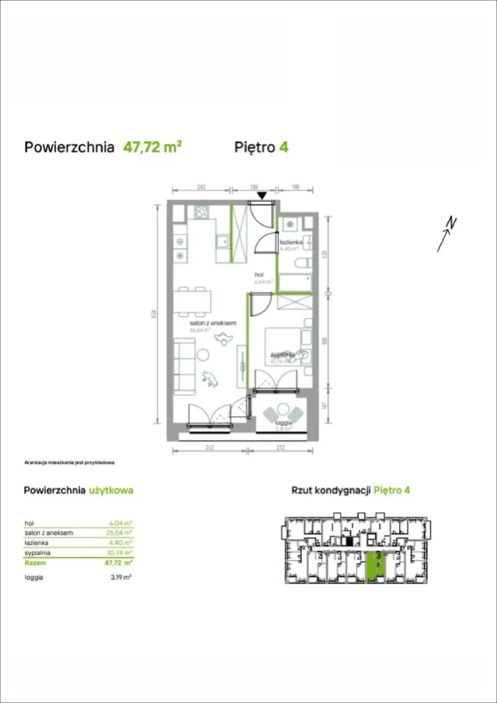 Floor plan: Apartment no. 4/A/04