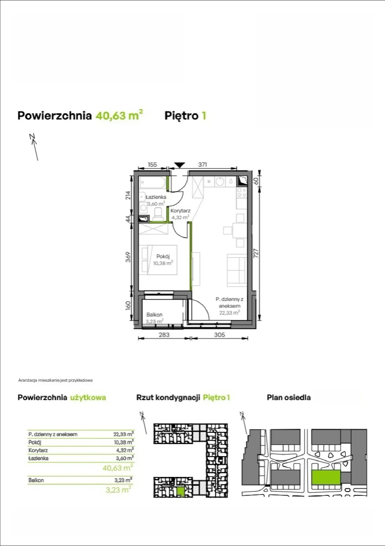 Floor plan: Apartment no. B3/01/08