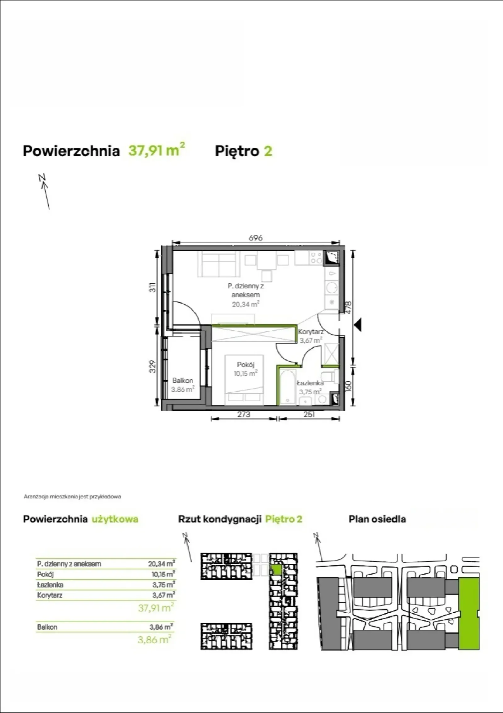 Floor plan: Apartment no. D2/02/26