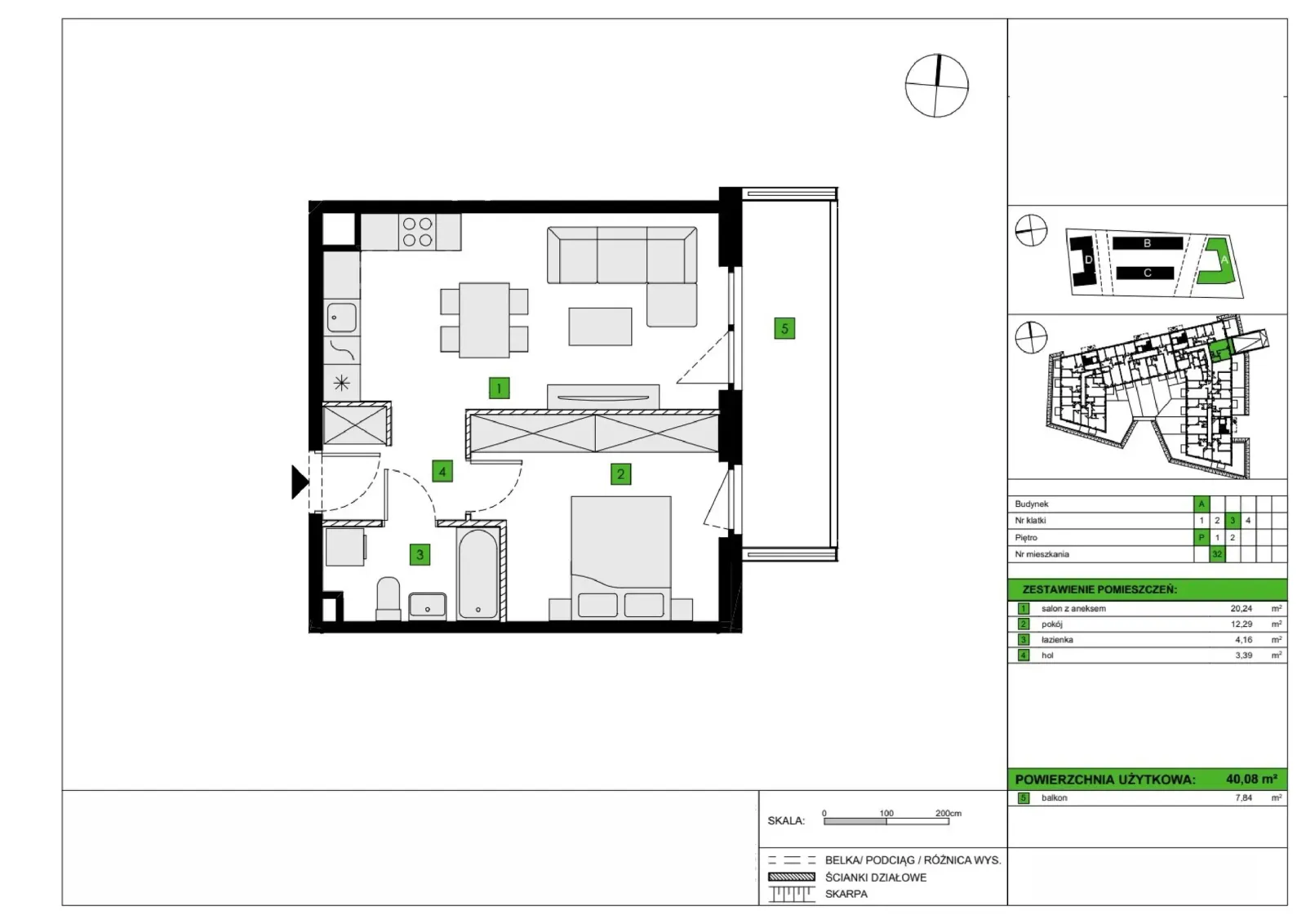 Floor plan: Apartment no. A32